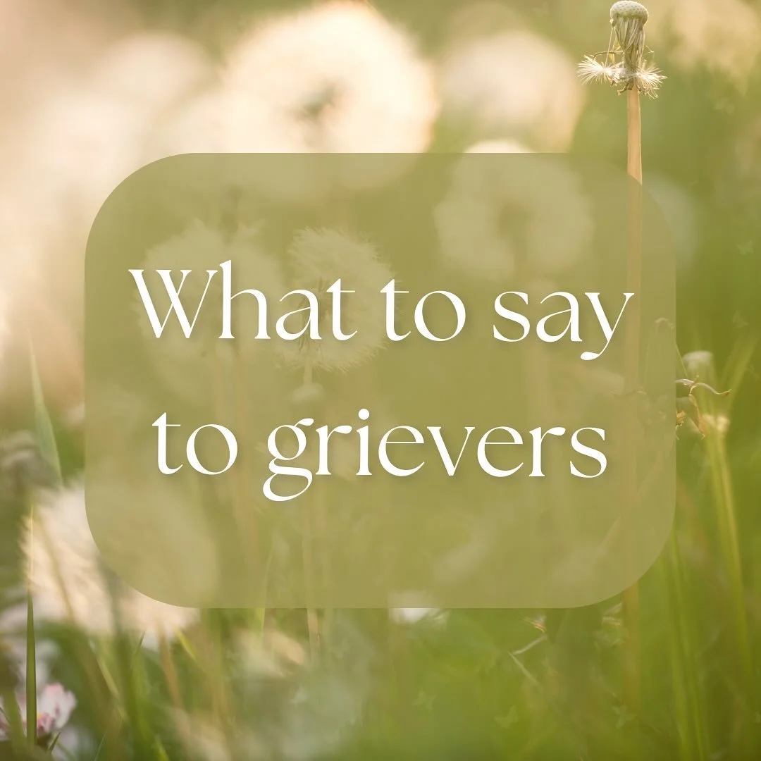 Such a hard thing to know what to say when all words fall short. I hope some of these options help ✨💛✨ #grief #words #loss #lossofwords #wordsofloss