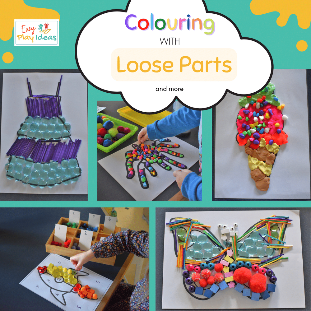 Colouring with Loose Parts Printable Mats — Easy Play Ideas for Kids