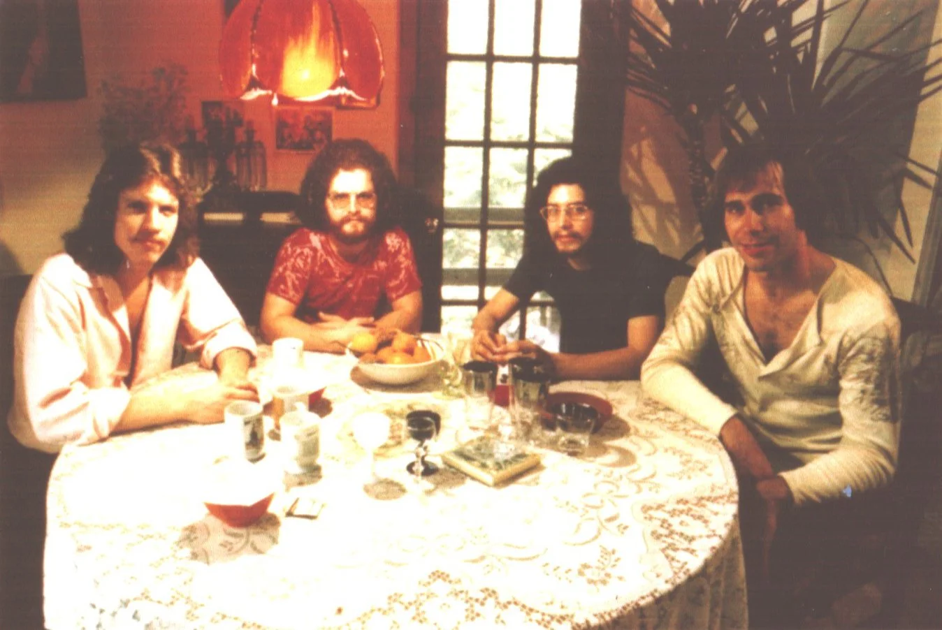 John and I wrote our songs at this dining room table, where the band convened for weekly meetings