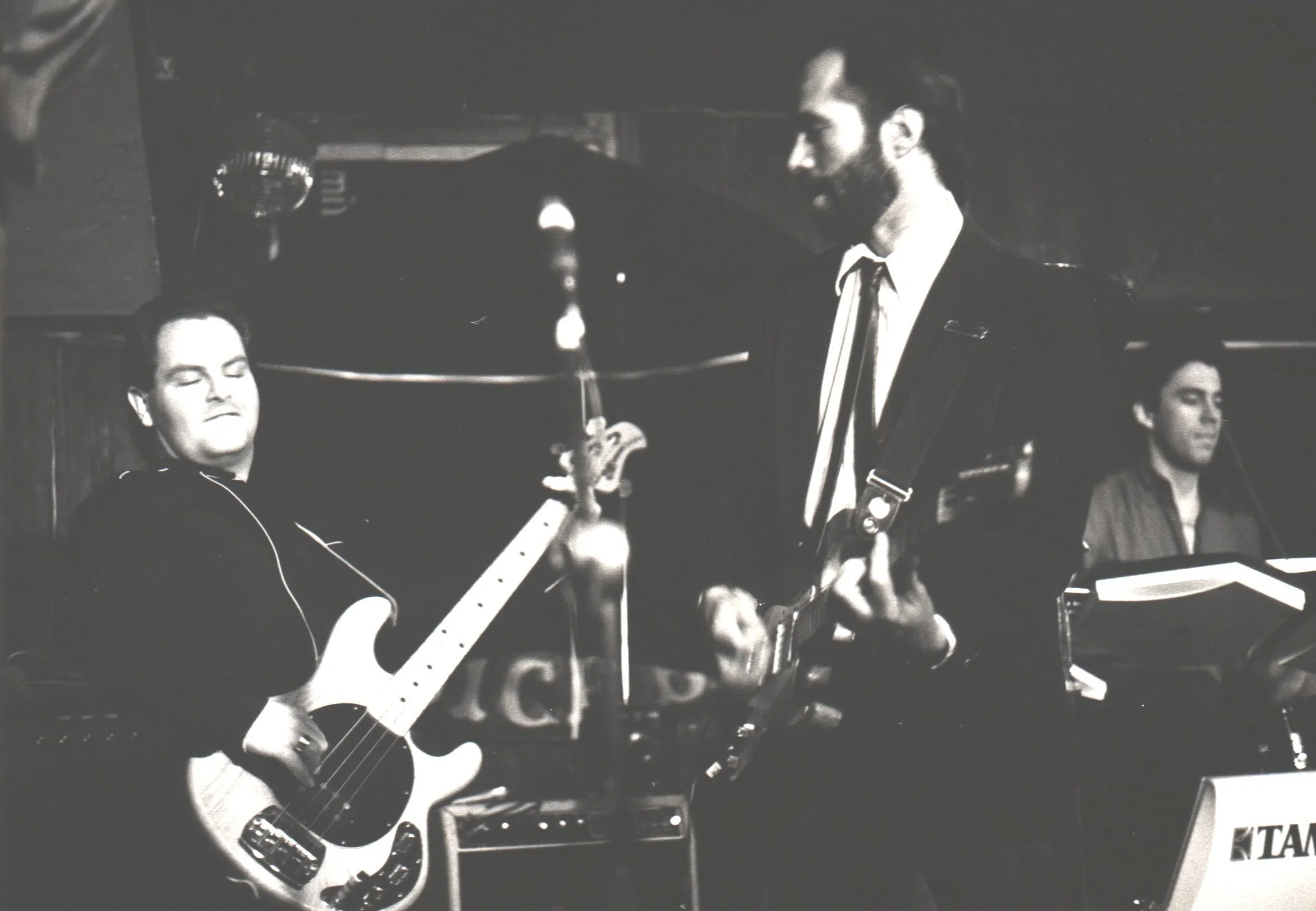 Larry Hoppen and John Hall on stage