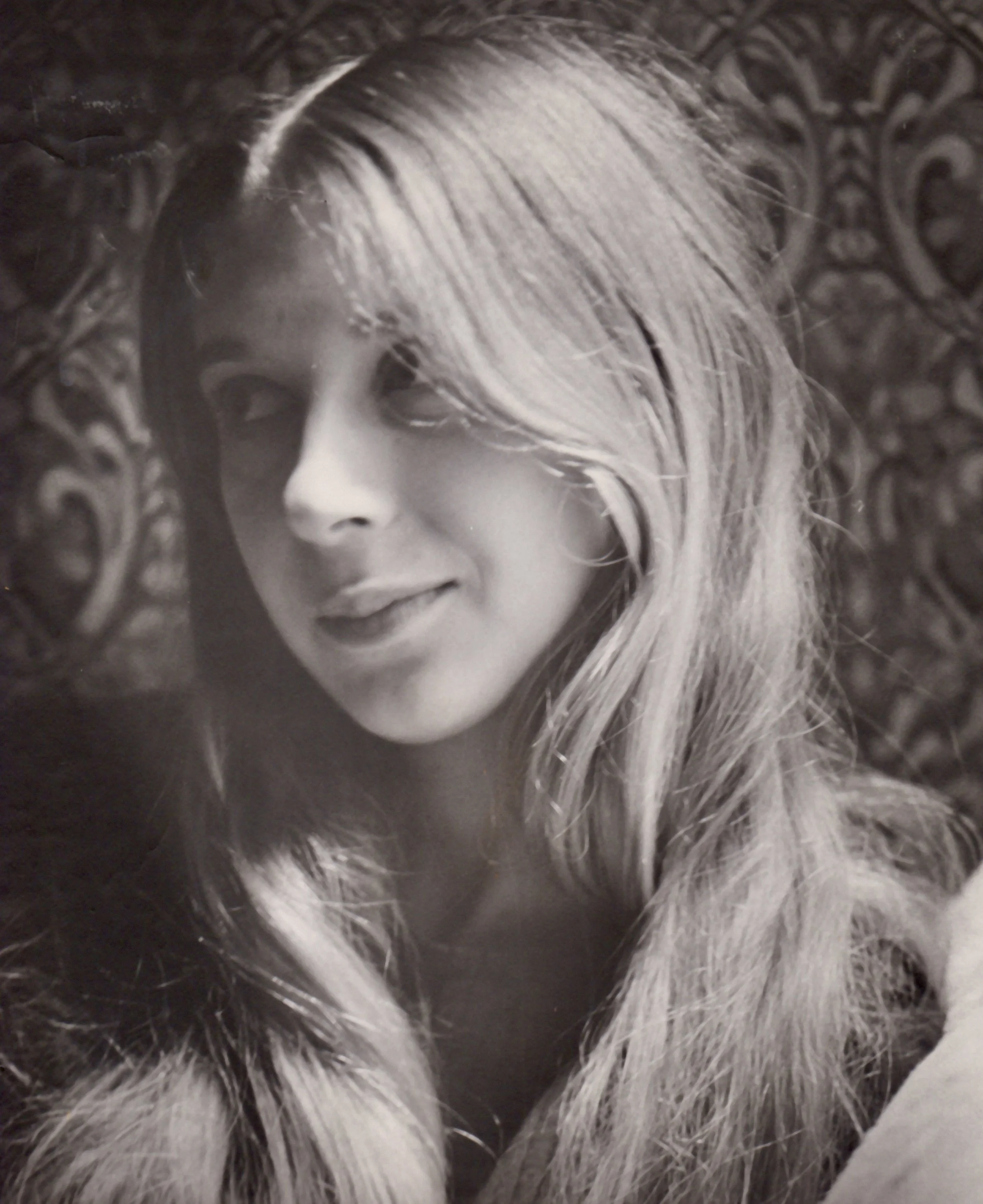 My father took this in my Lower East Side apartment. You can see the paisley wallpaper behind me. It was used for my engagement photo in the local paper, the Bucks County Courier Times in 1969.