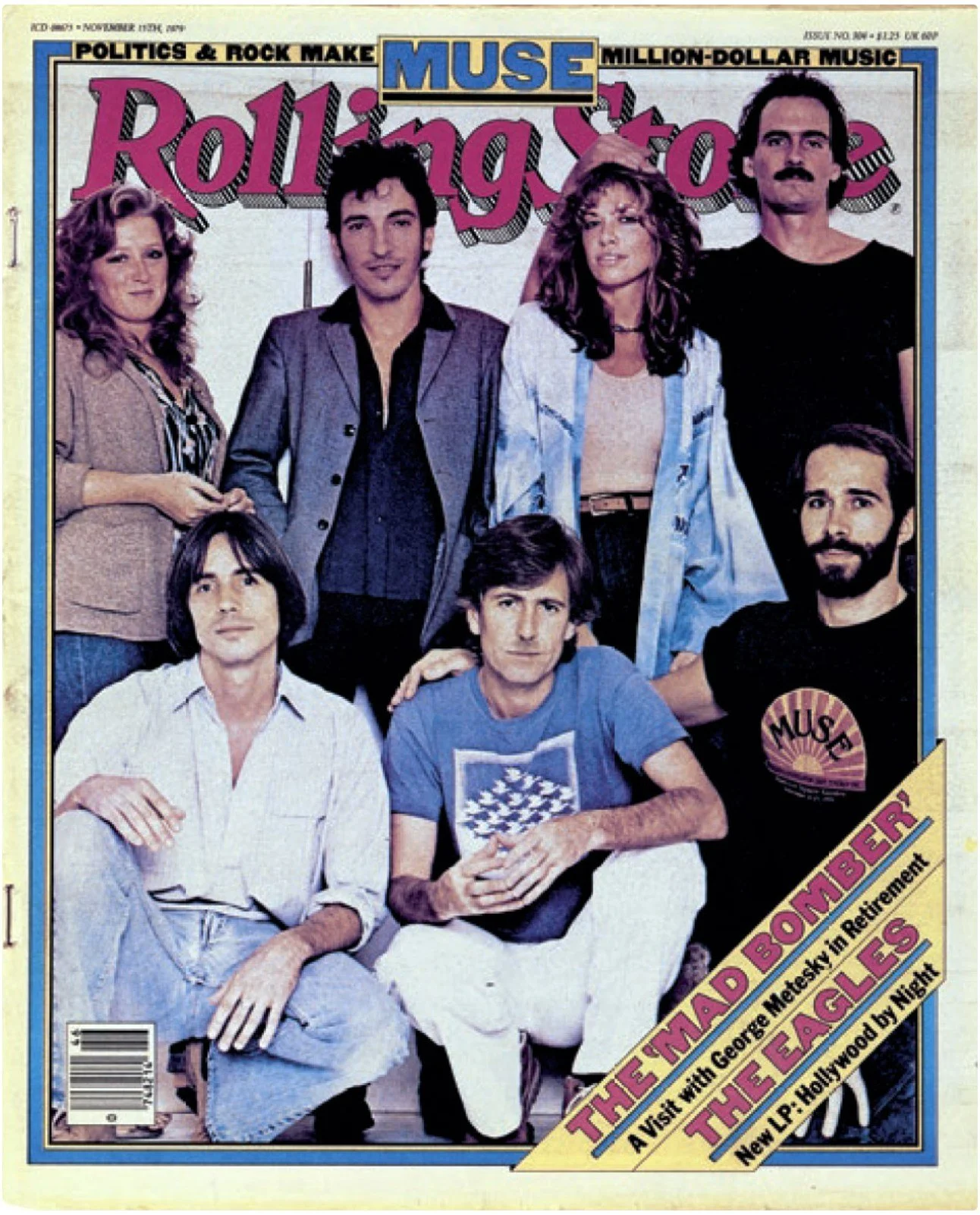 Rolling Stone cover photo by Annie Leibovitz for the No Nukes concerts in September 1979