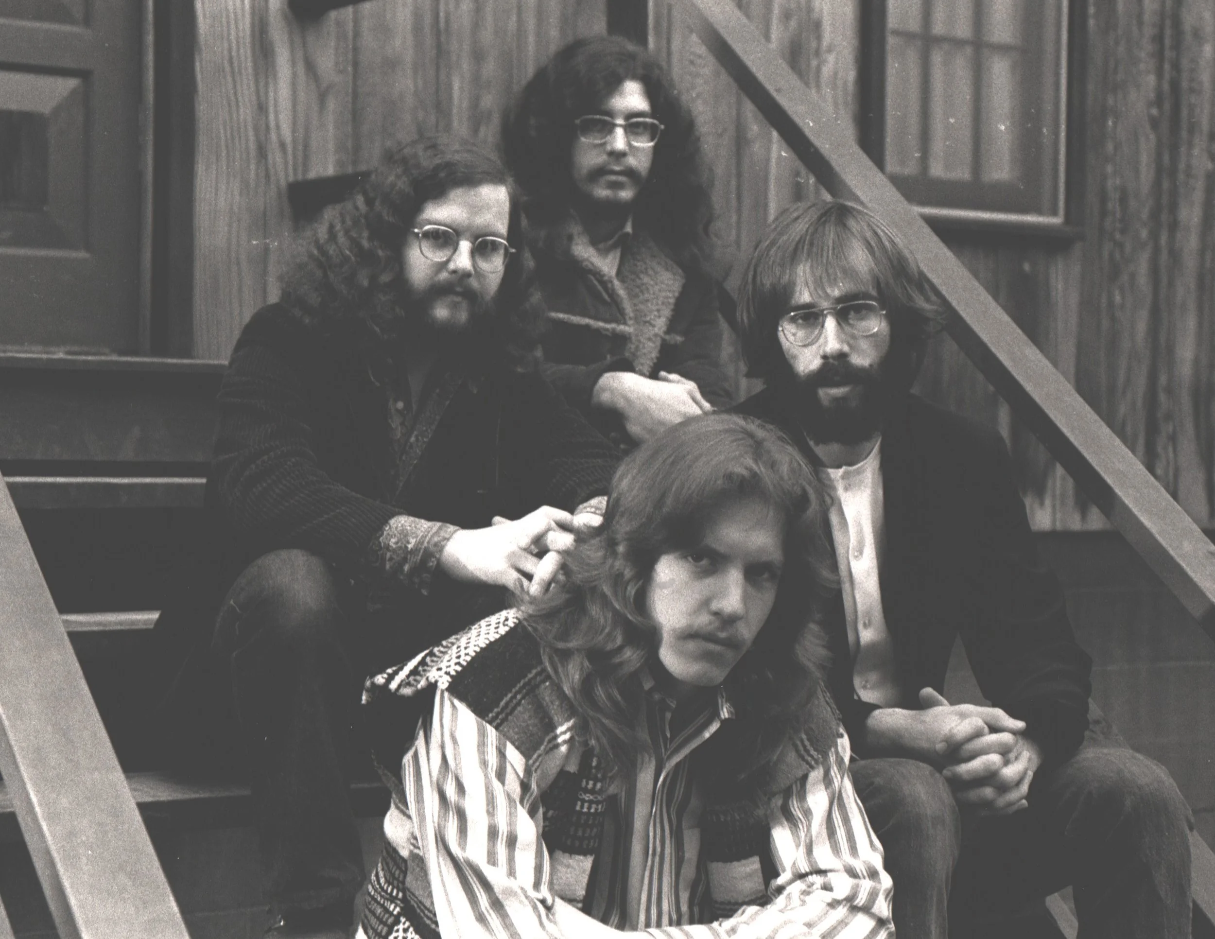 Early publicity shot on our front steps