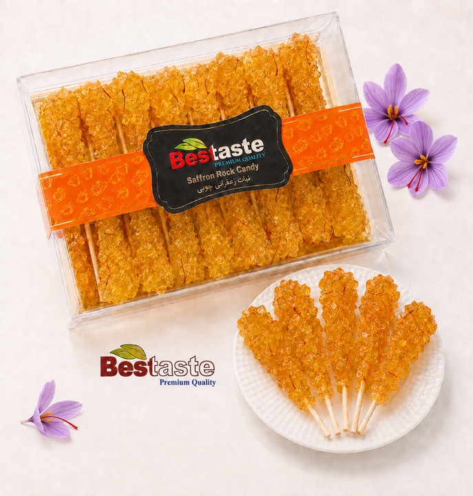 Bt Saffron Rock Candy - Large