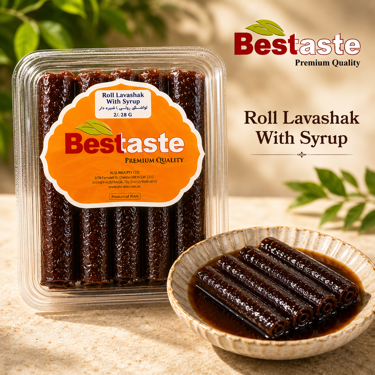 Roll Lavashak with Syrup