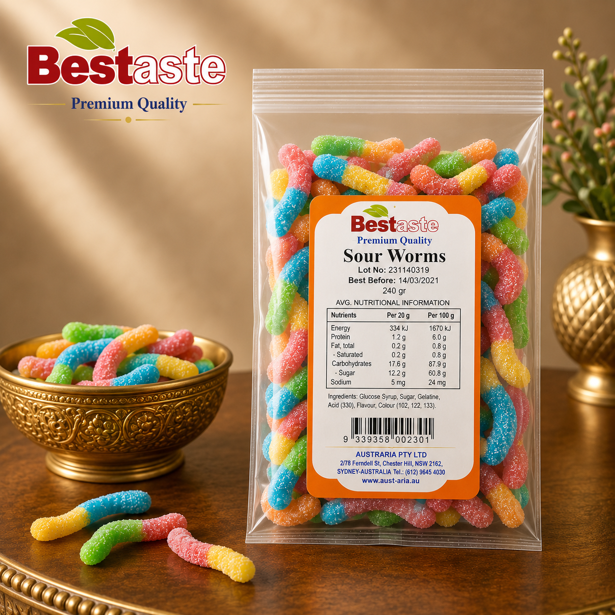 Candy Sour Worms