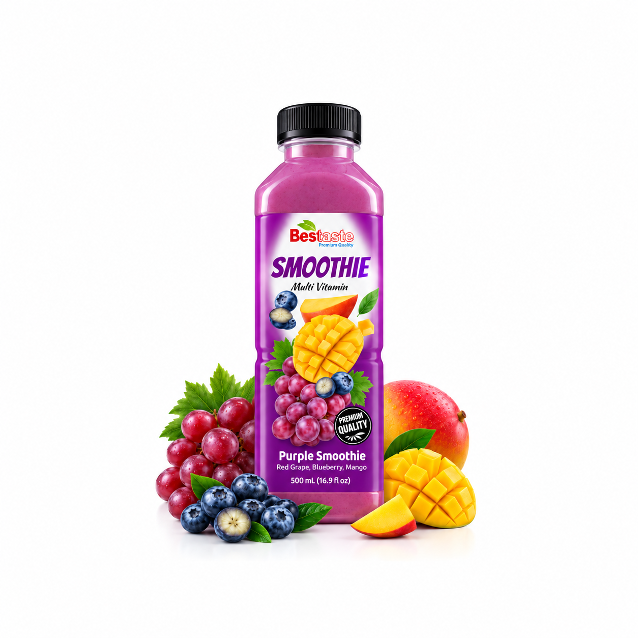 Bottle and fruit centered on white.png