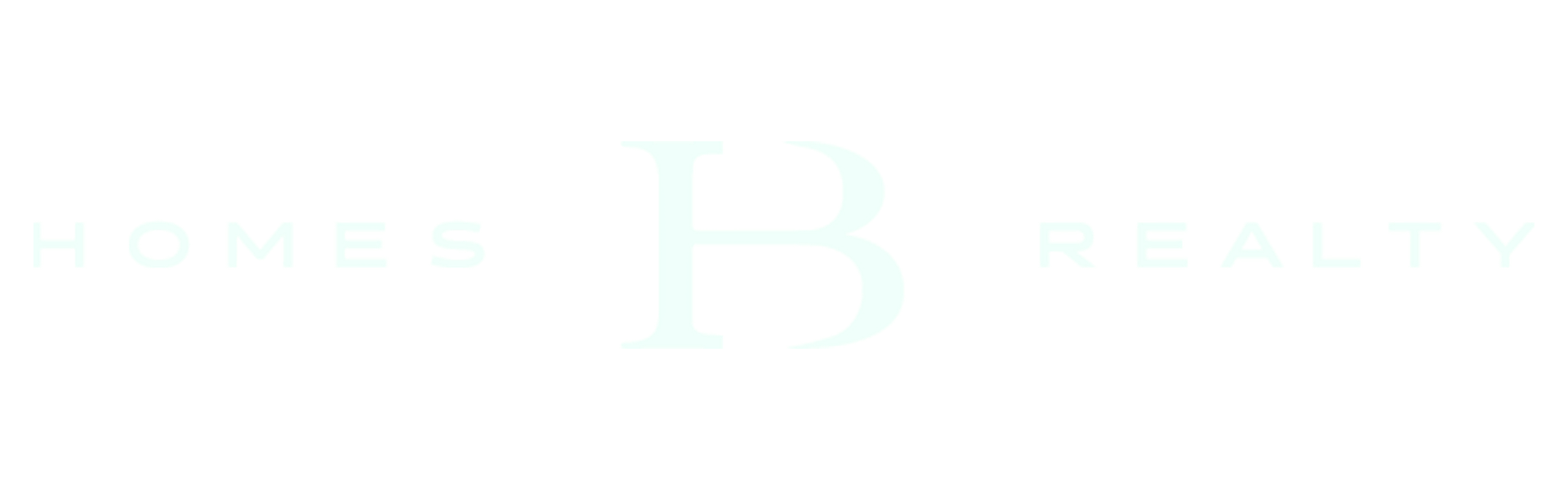 Logo for Homes by Realty with large stylized 'B' in the center, and the words 'HOMES' and 'REALTY' on either side.
