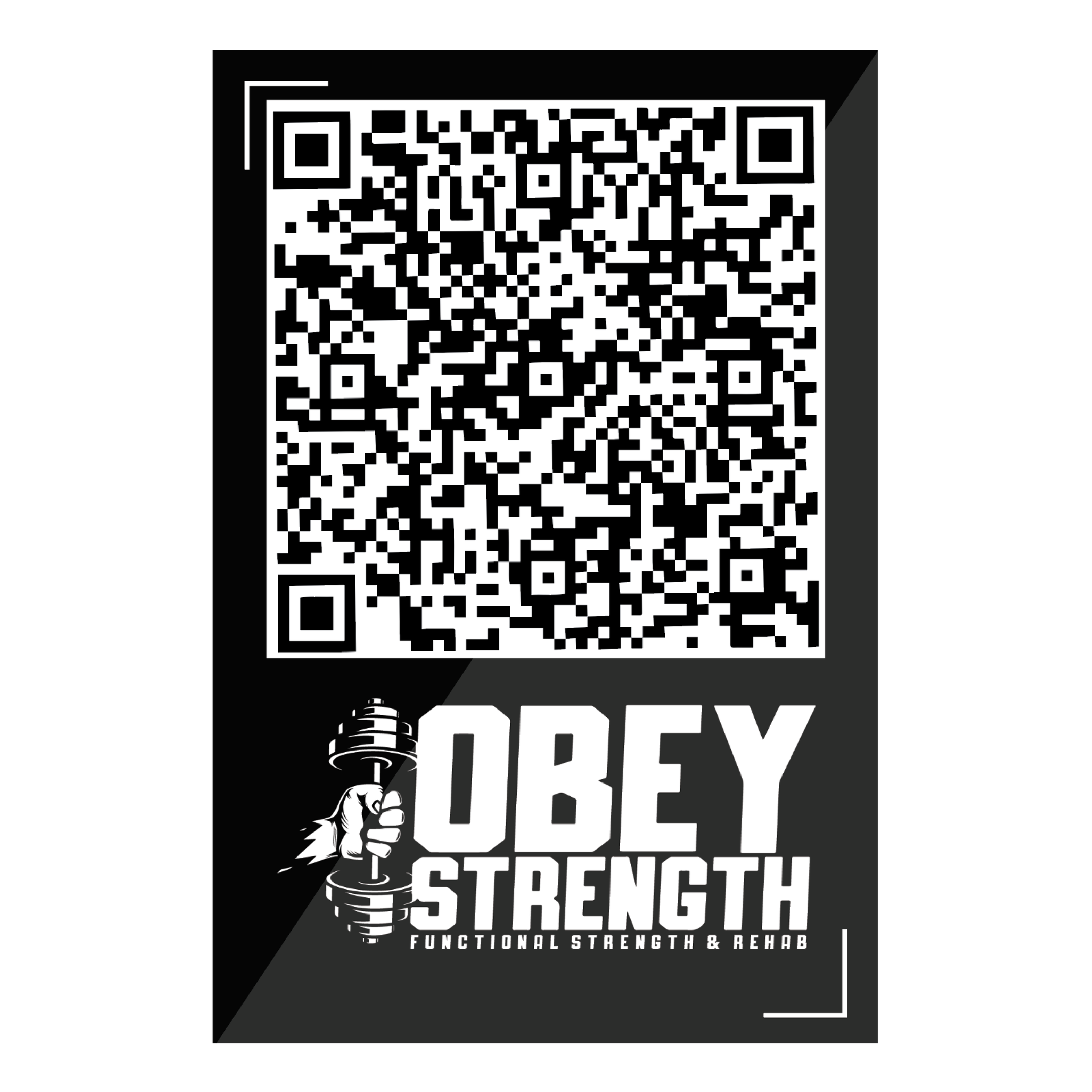 Obey Strength QR Sticker