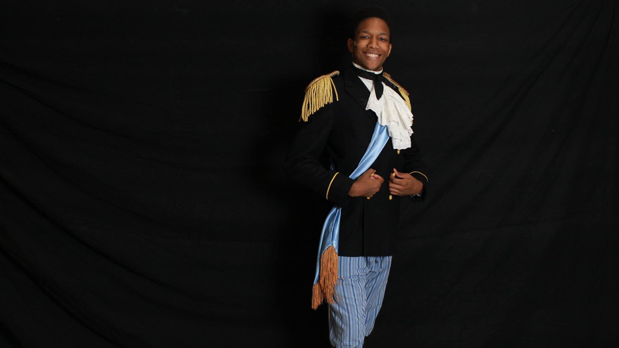Cast photo as Cinderella's Prince in "Into the Woods" (2016) directed by Lee Lobenhofer. Little Flower Theatre.