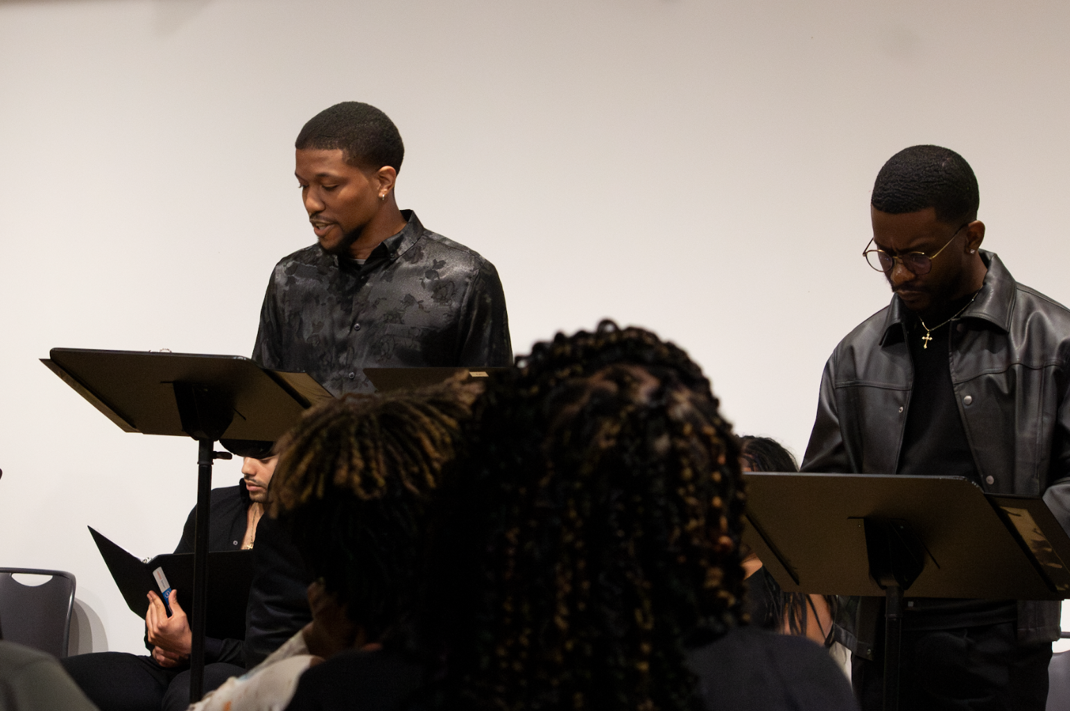 as Langston Hughes in a reading of "A Soviet Film on Negro Life in America" (2025) written by Alle Mims. 