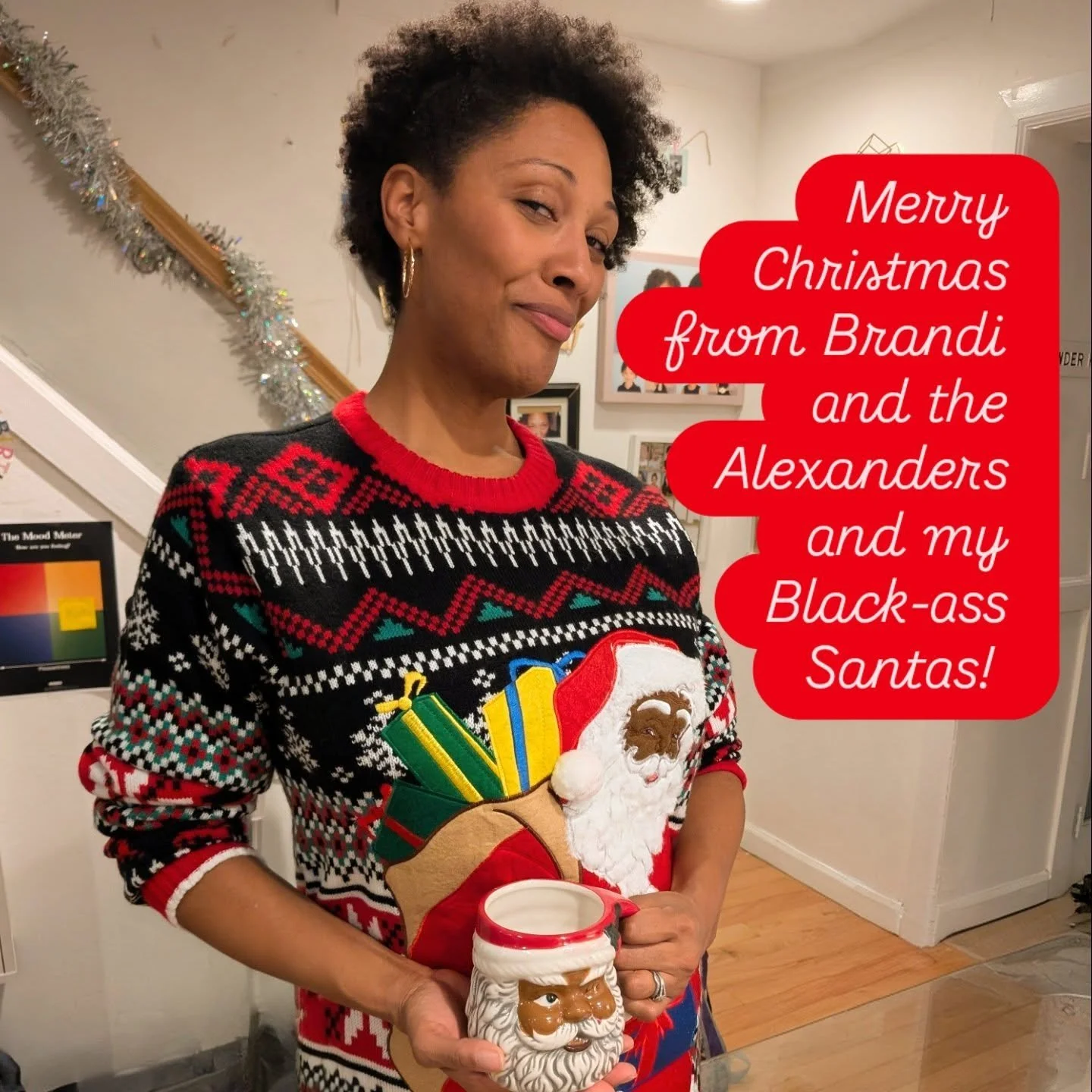 I'm dreaming of a Black Christmas... 😂 Merry Christmas from Brandi and the As, y'all! 

Also, just a reminder to those who LOVE to say "#JesusIsTheReasonForTheSeason🌟" that Jesus was a brown-skinned immigrant who gave to the poor and need