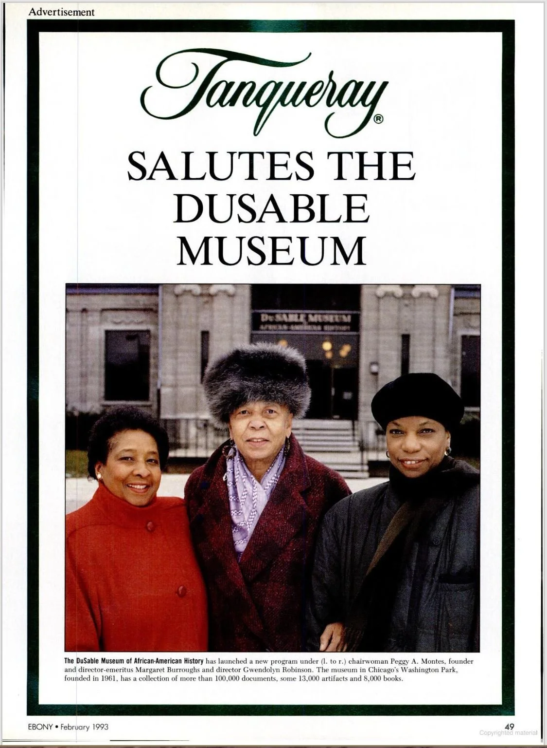 Profile on the DuSable Museum (Source: Ebony Magazine, 1993)