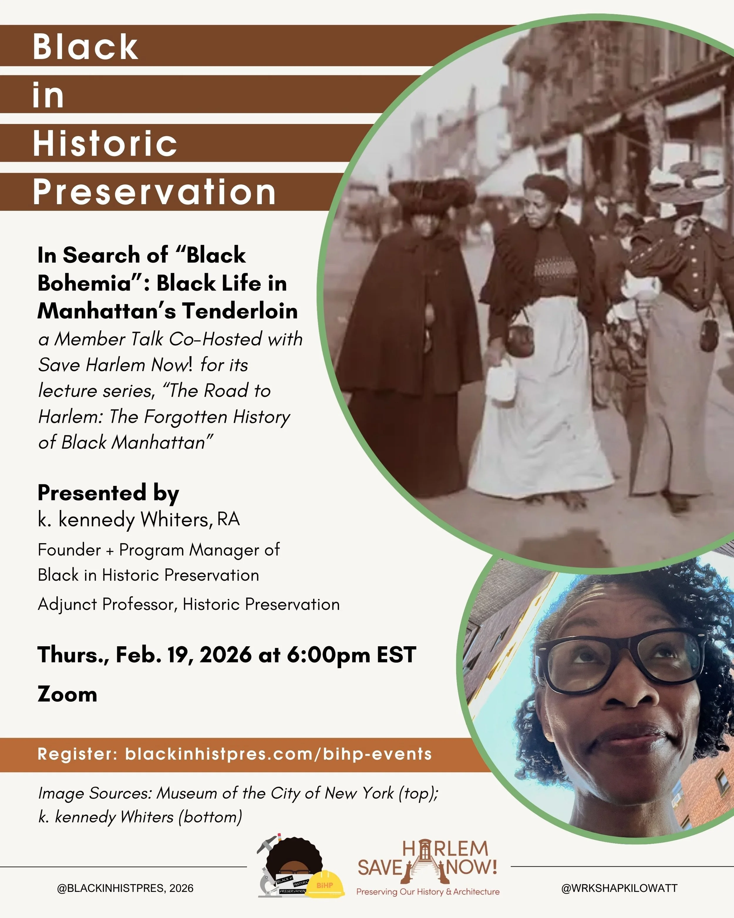 Image of three Black women wearing dresses, walking on siewalk, below is photo of kennedy, text on poster is written in description on this page.