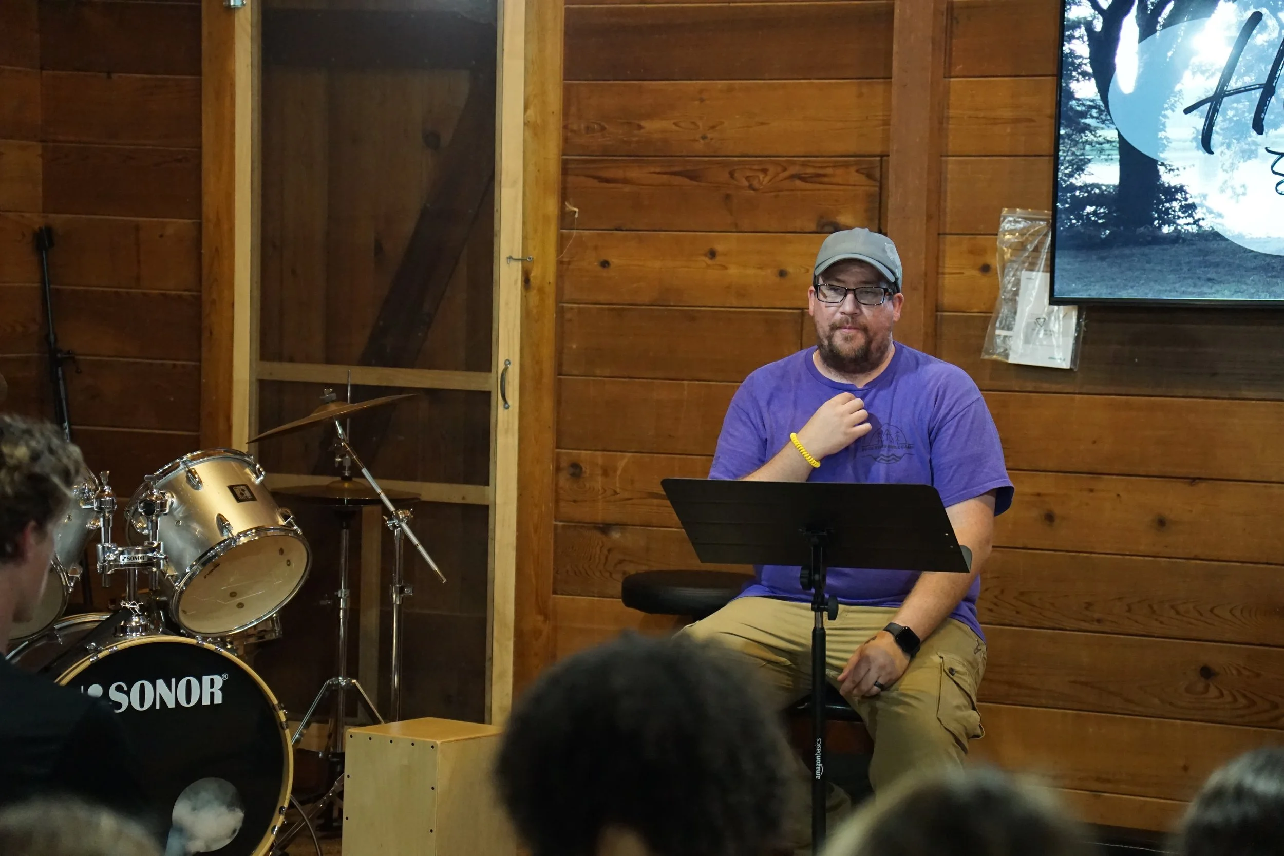 Zachary Van Dyke teaching at Rock River Bible Camp.