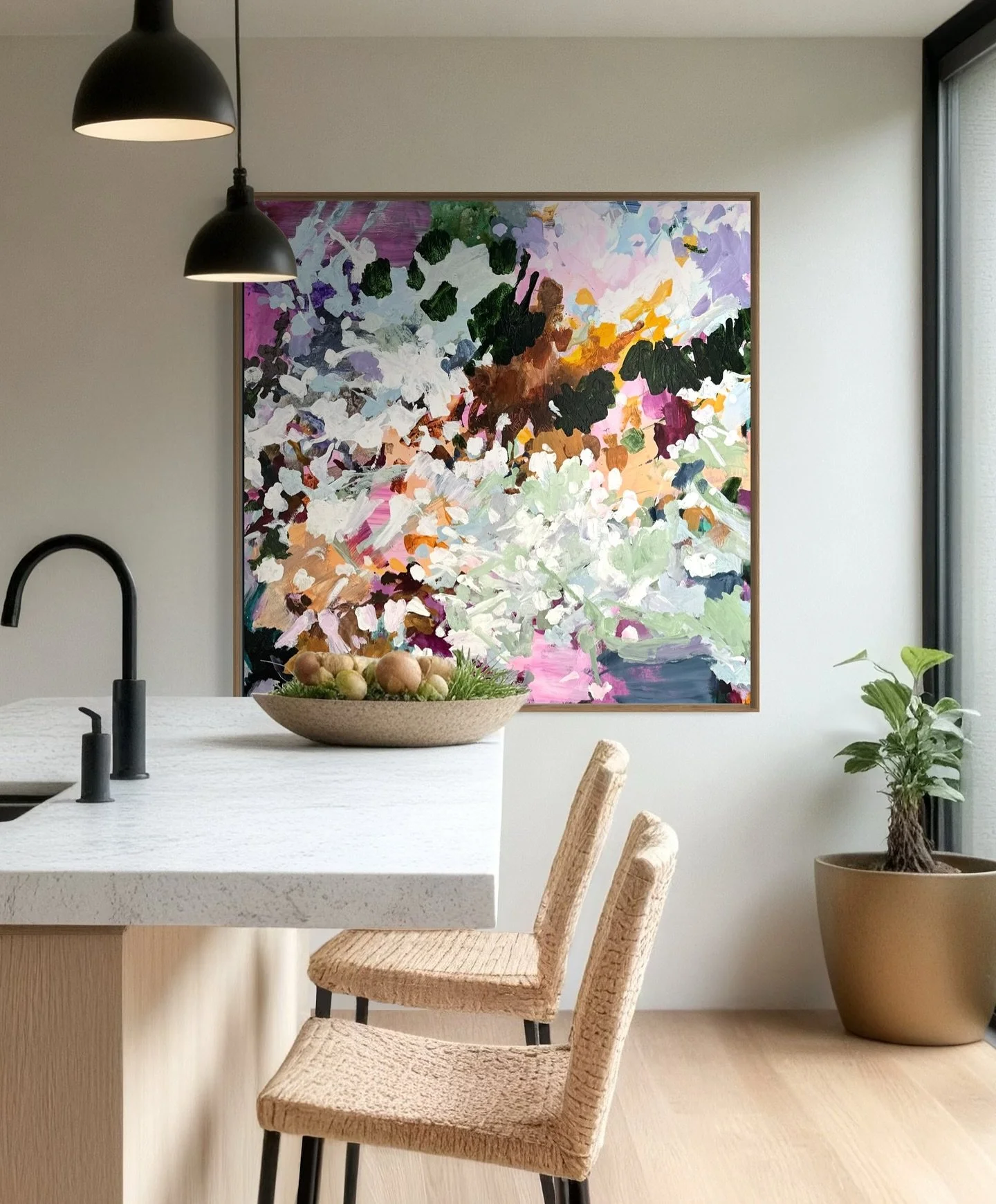 You Set My Soul Alight 🔥
This piece is layered, expressive, and alive with movement. Bold gestures and bursts of color create a dynamic rhythm, as if the painting itself is in motion. There&rsquo;s a raw and intuitive energy that is bursting from th
