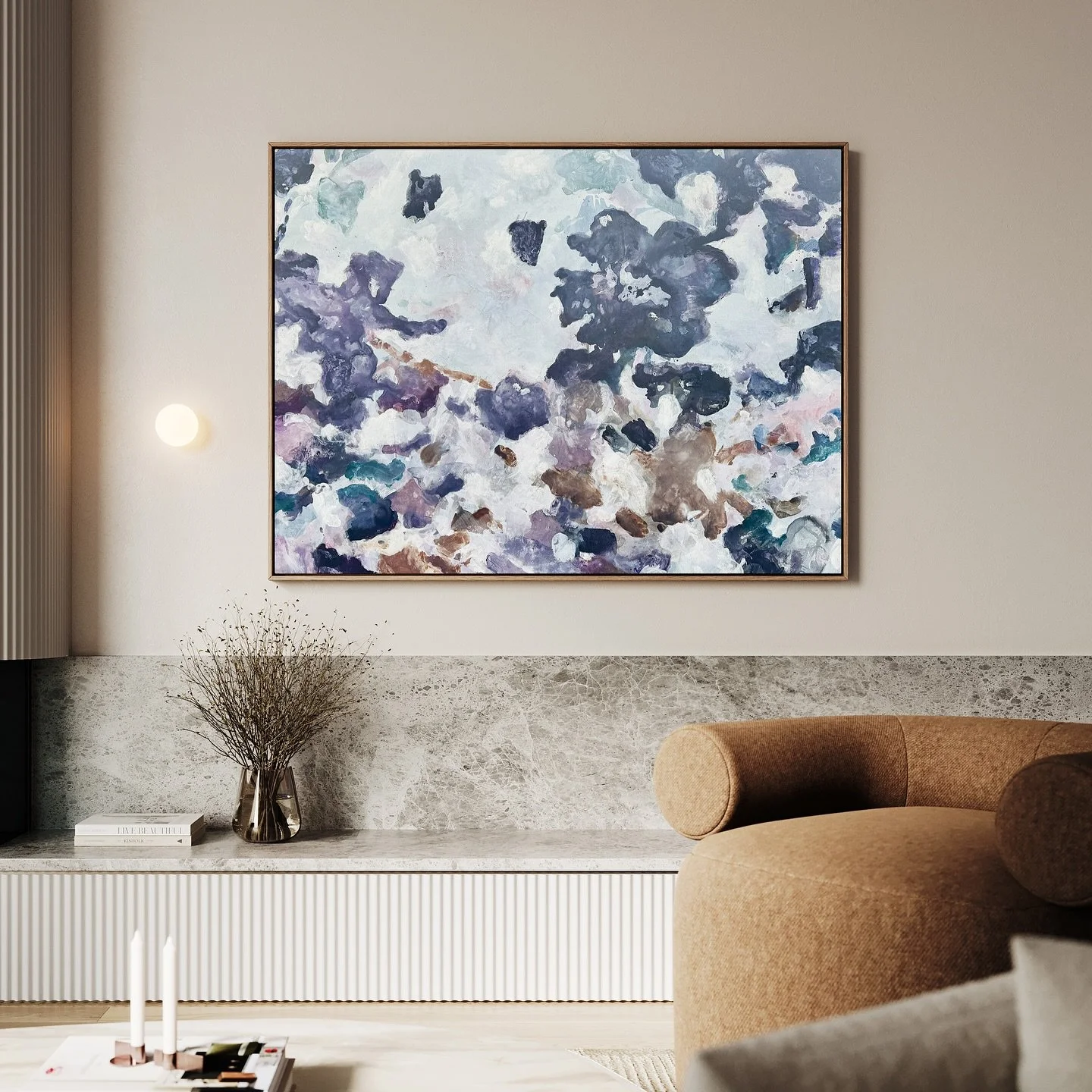 Between layers of transparent colour and soft washes, new forms are starting to appear.
It&rsquo;s the same bold palette I&rsquo;ve always used, just softer and muted this time round.

A new body of work is coming soon, i hope you love it as much as 