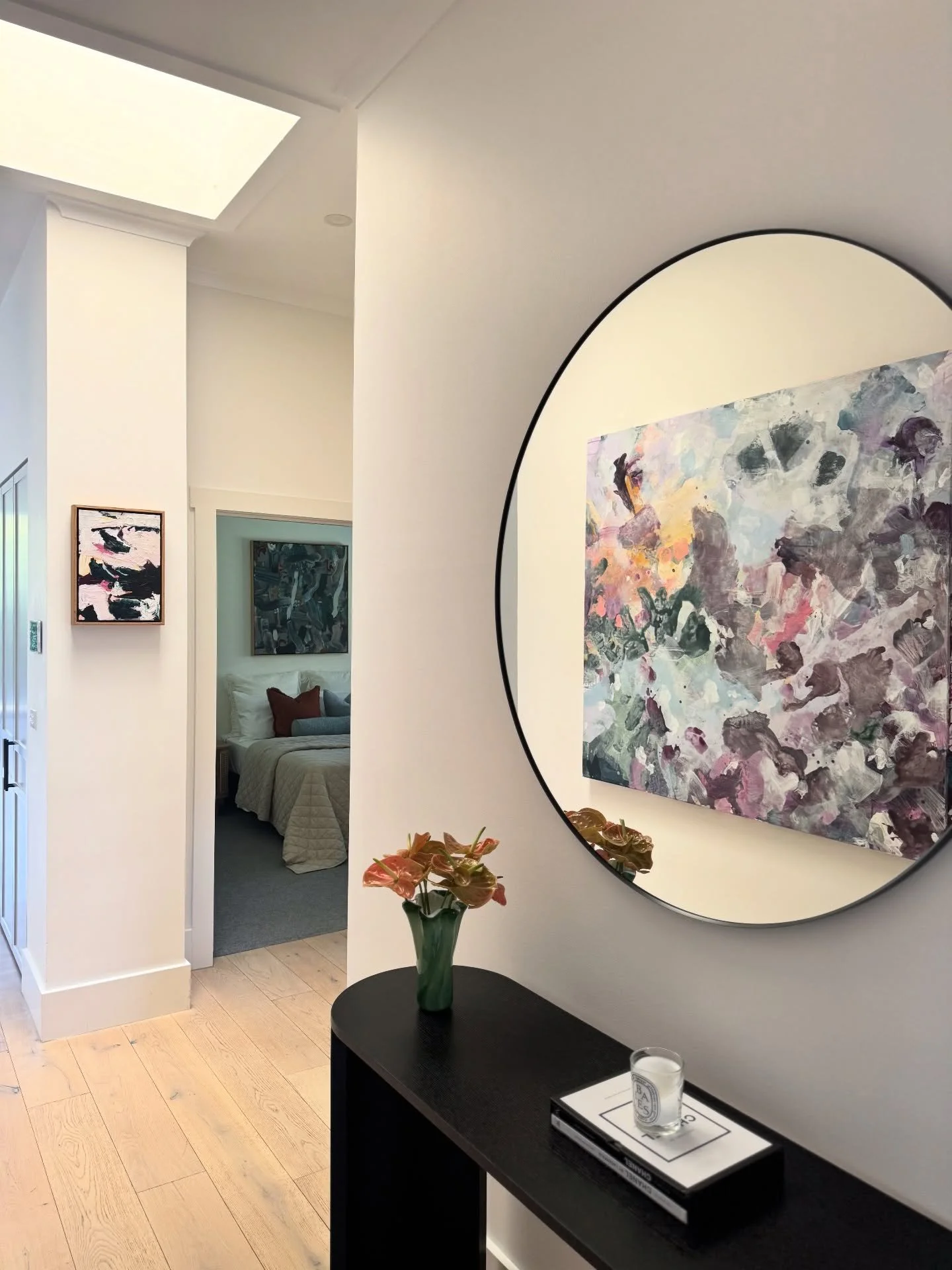 This new piece of mine (still to be named) has been on display in a gorgeous St Kilda home for the last few weeks. It&rsquo;s now available.

Layered, a little atmospheric, and full of movement. To me, this piece is the kind of painting you notice so