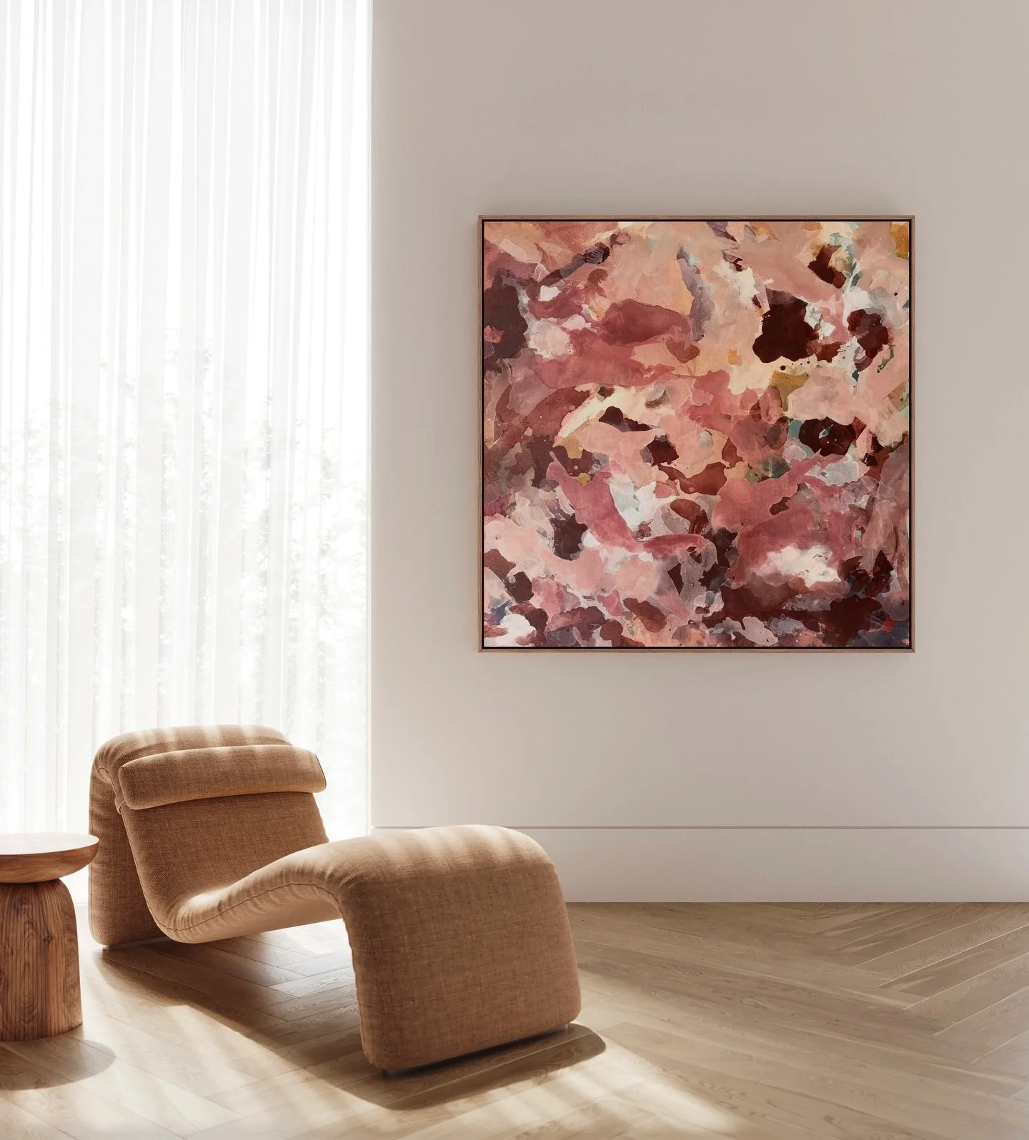 Seeing it in a space 🤍
The tones settle and the movement softens.

A recent commission, viewed in situ