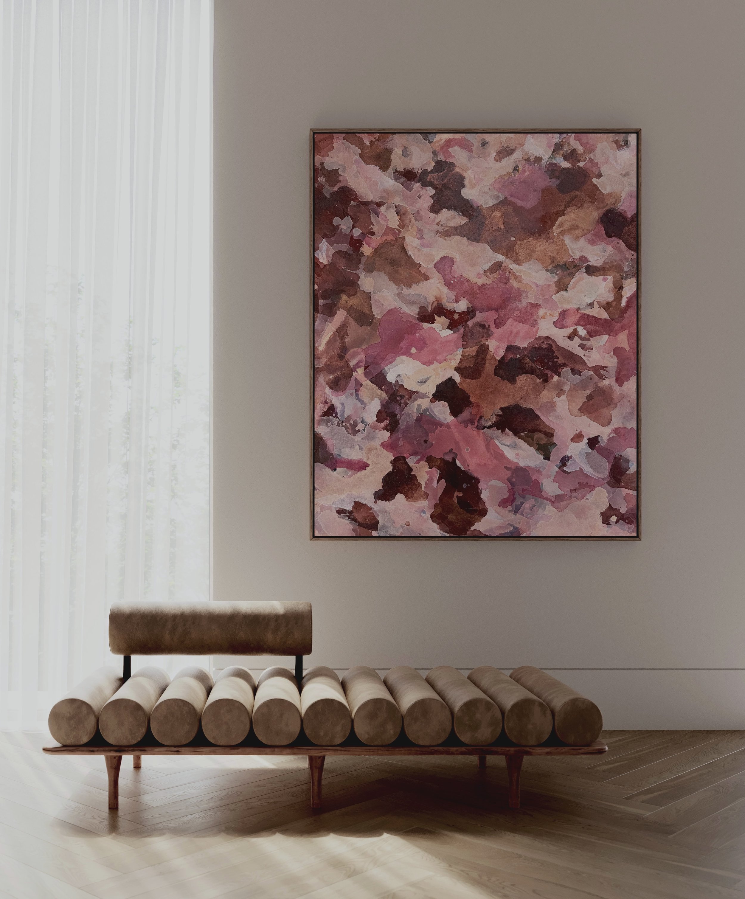 &lsquo;Shedding&rsquo; the first piece completed from my new &lsquo;Unscripted Language&rsquo; collection launching soon.

Layers built up and pulled back. Colour that sits quietly, marks that dissolve rather than announce. This one reminds me of bar