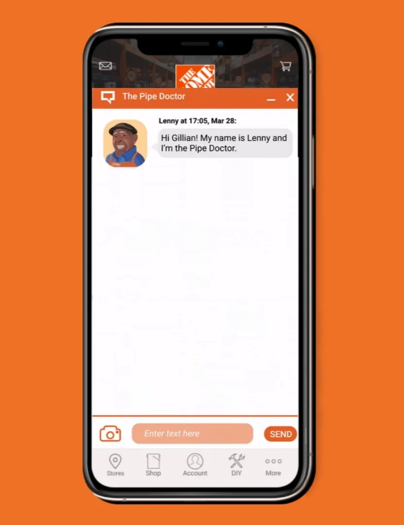 Mockup of Lenny The Pipe Doctor AI Chatbot