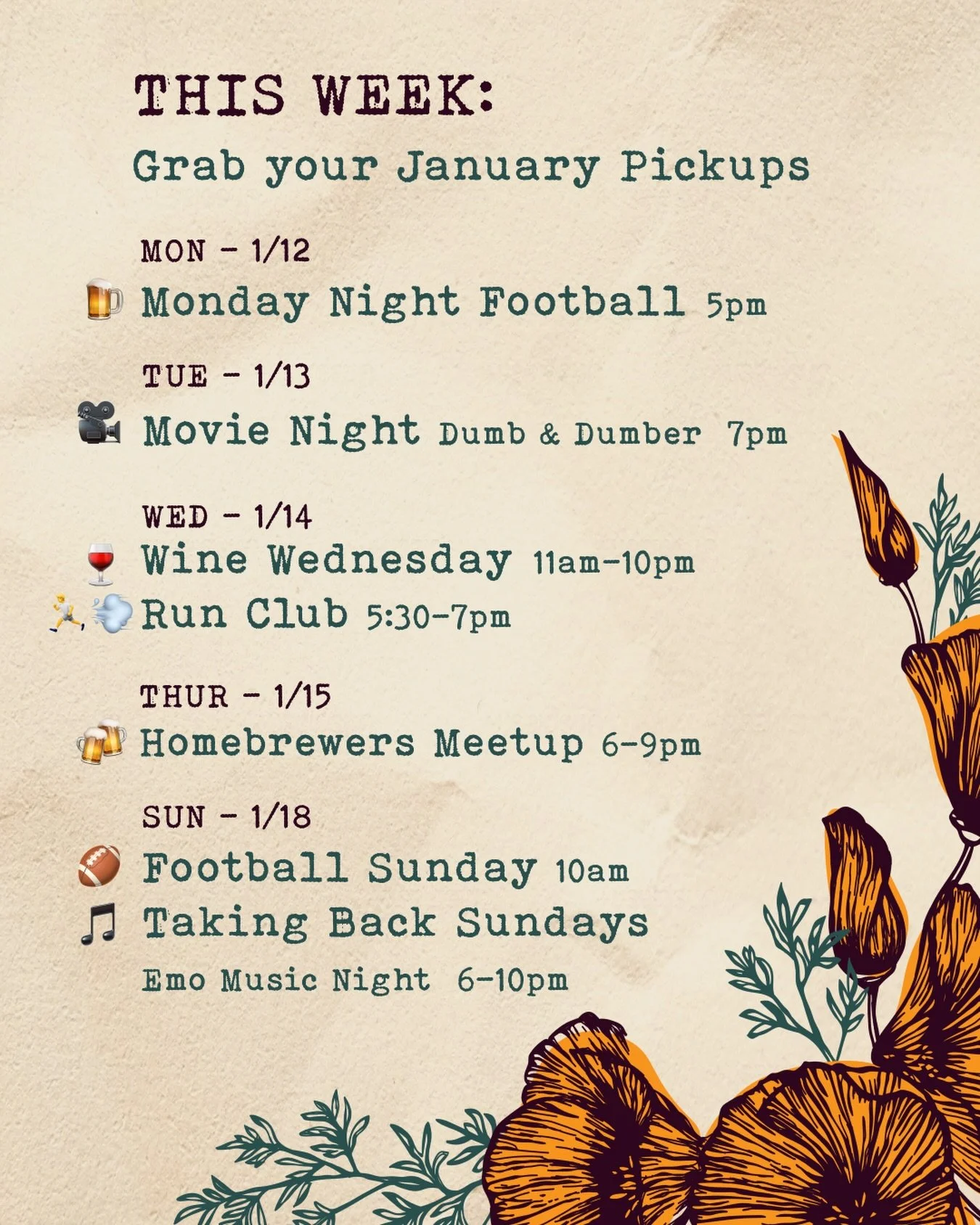 This week at Quail ✨🍻

#weeklyevents #oldtowntemecula #temeculawinecountry #events