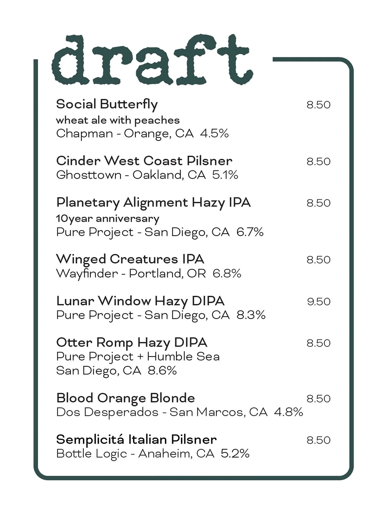 New draft list 🍺 
Thoughts &amp; recommendations? 💭