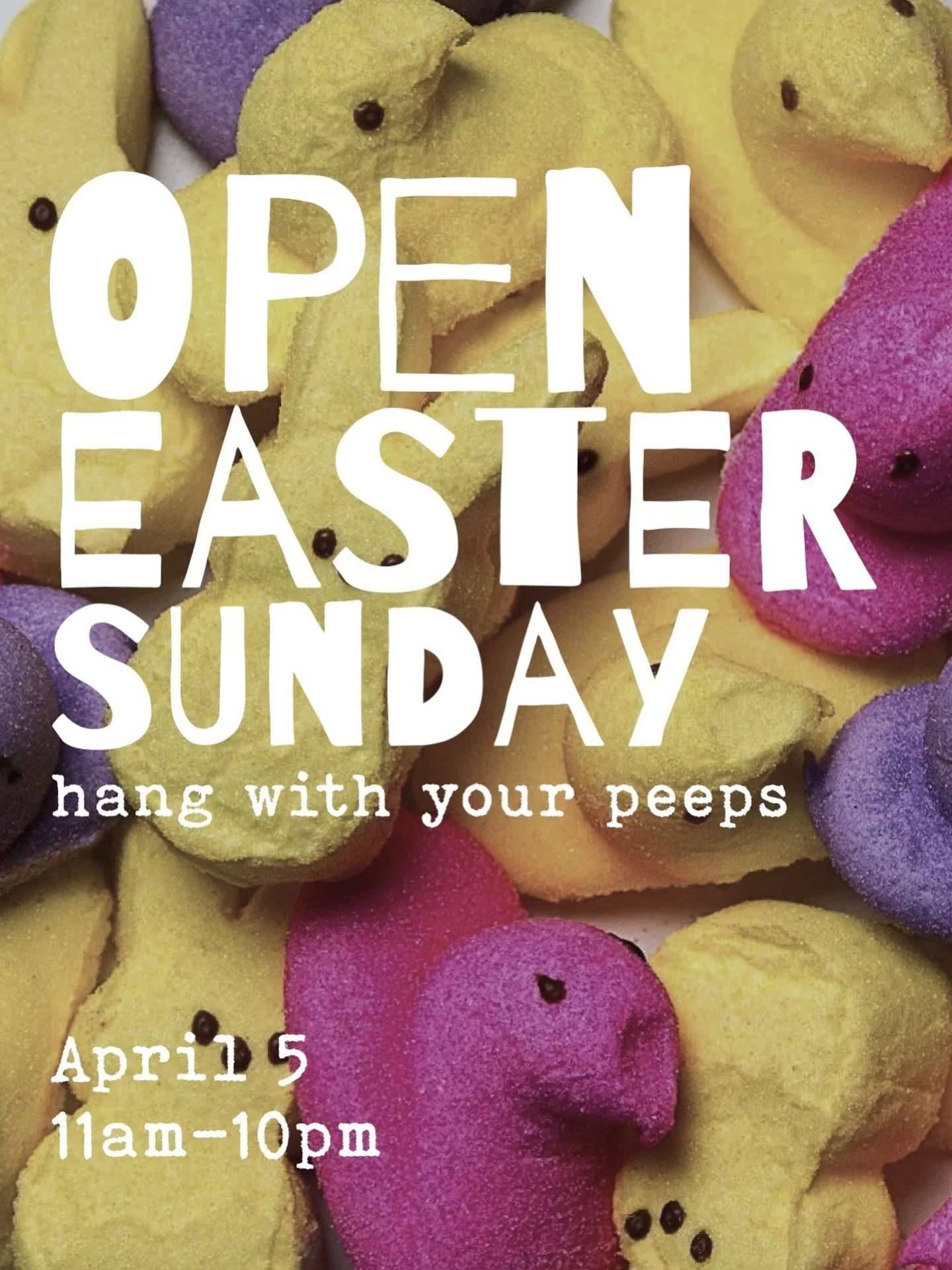 hang with your peeps at Quail this Easter 🐥🍻 open normal hours, peep in