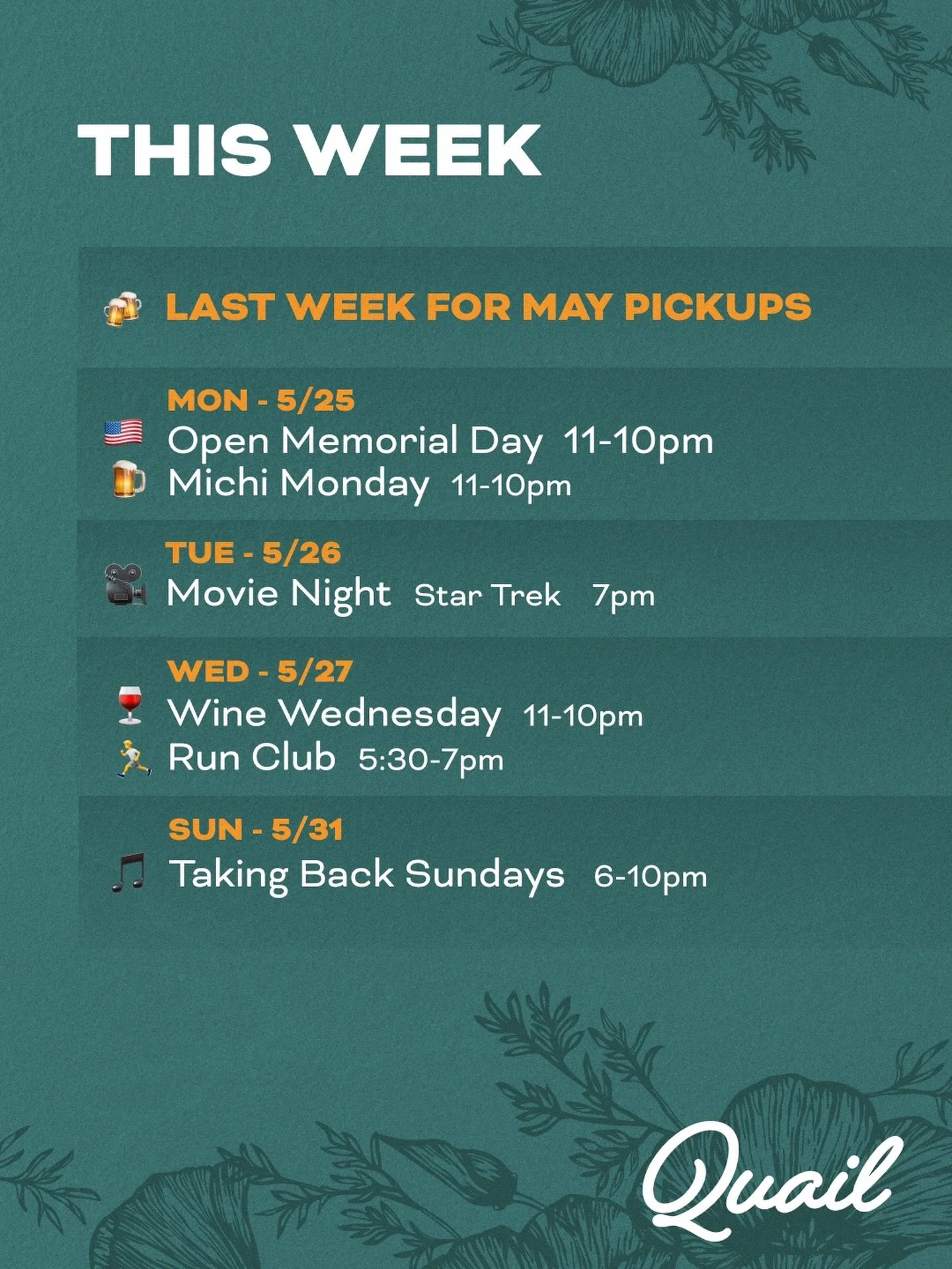 Join us this week 🍺✨