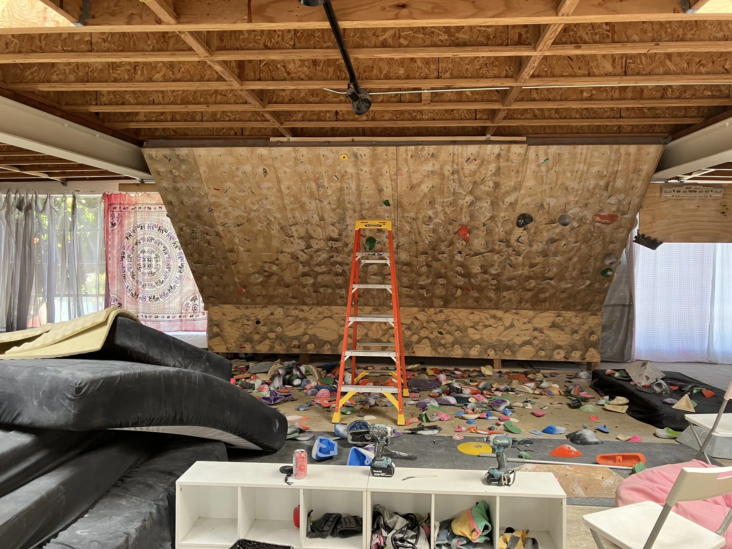 A little over a year after we built the gym we tore it all down in the hopes we would start construction on a "real gym"