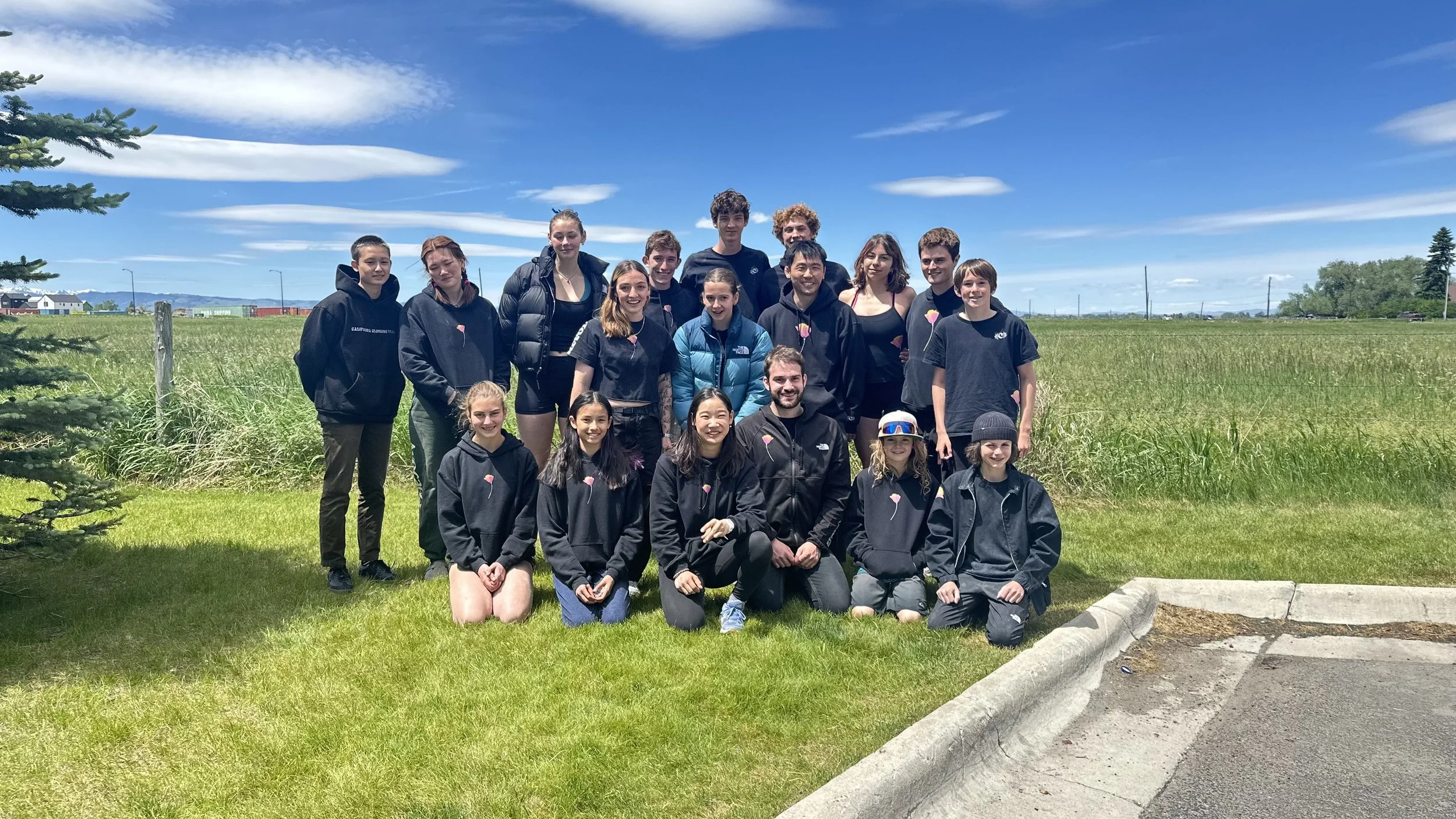 We even kept winning some things. We traveled as a team all over the country. This is us in Bozeman for rope divisionals. 