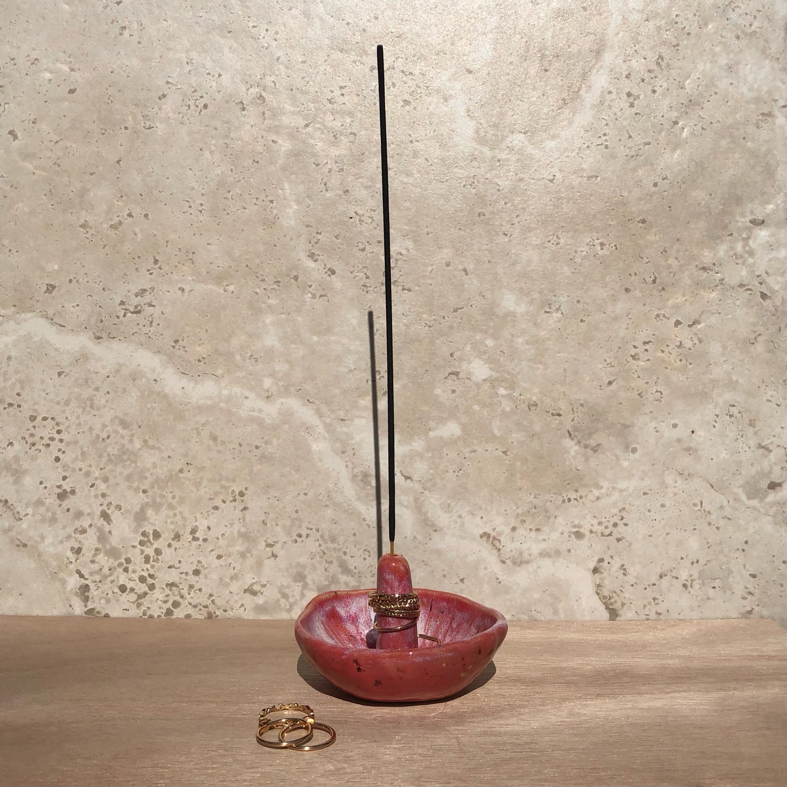 Dreamland Mushroom Dish - pink speckle