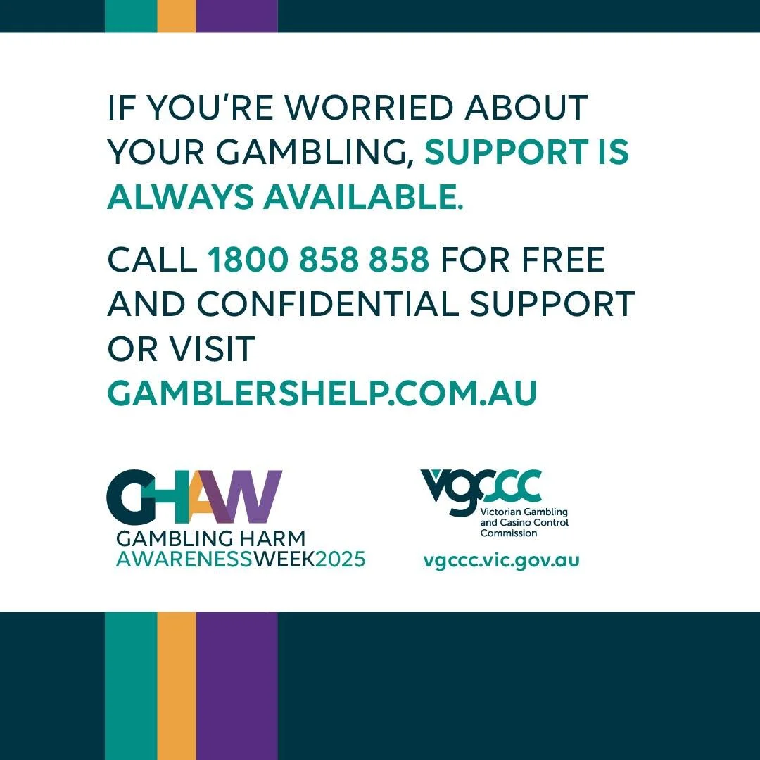 Behind every statistic is a story - of a family, a friendship, or a life affected by gambling harm.
 
This Gambling Harm Awareness Week let's talk about how simple actions like setting a spending or time limit before you gamble can reduce the risk of