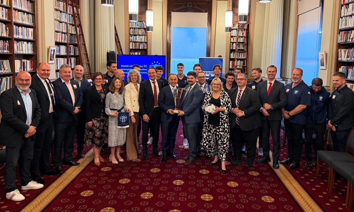 Great to join the Parliamentary Friends of Football to congratulate @southmelbournefc on their history-making win in the inaugural Australian Championship!

This victory is another historic chapter in South Melbourne&rsquo;s already storied legacy, r