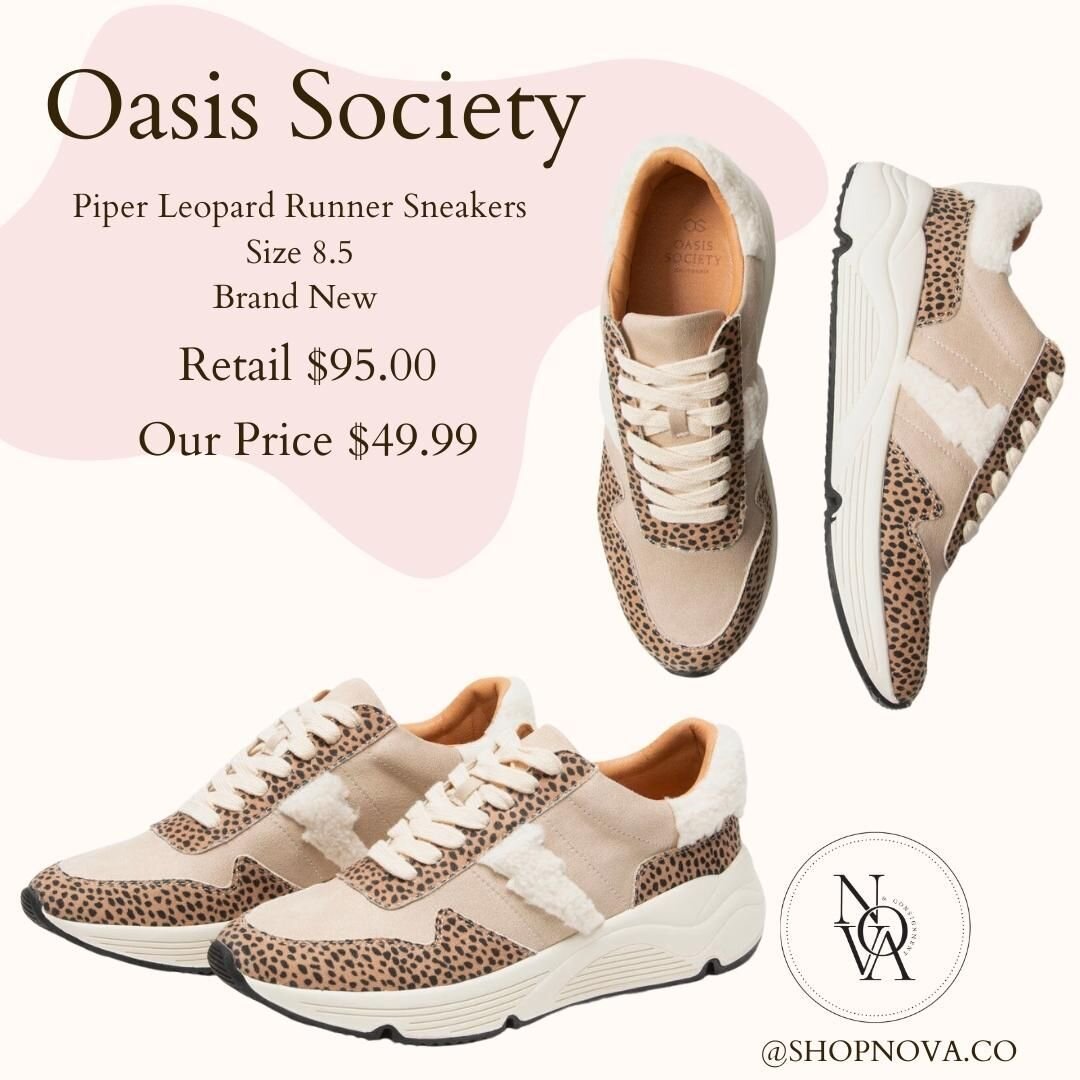 .
NO HOLDS
Oasis Society
Piper Leopard Runner Sneaker
Size 8.5
Brand New 

Retail $95.00
Our Price $49.99

Shop the Oneway Langley
20416 Fraser Highway

Tuesday - Friday 11 - 5
Saturday - 11 - 3
Sunday - CLOSED
Monday - CLOSED

#consignment #shopping