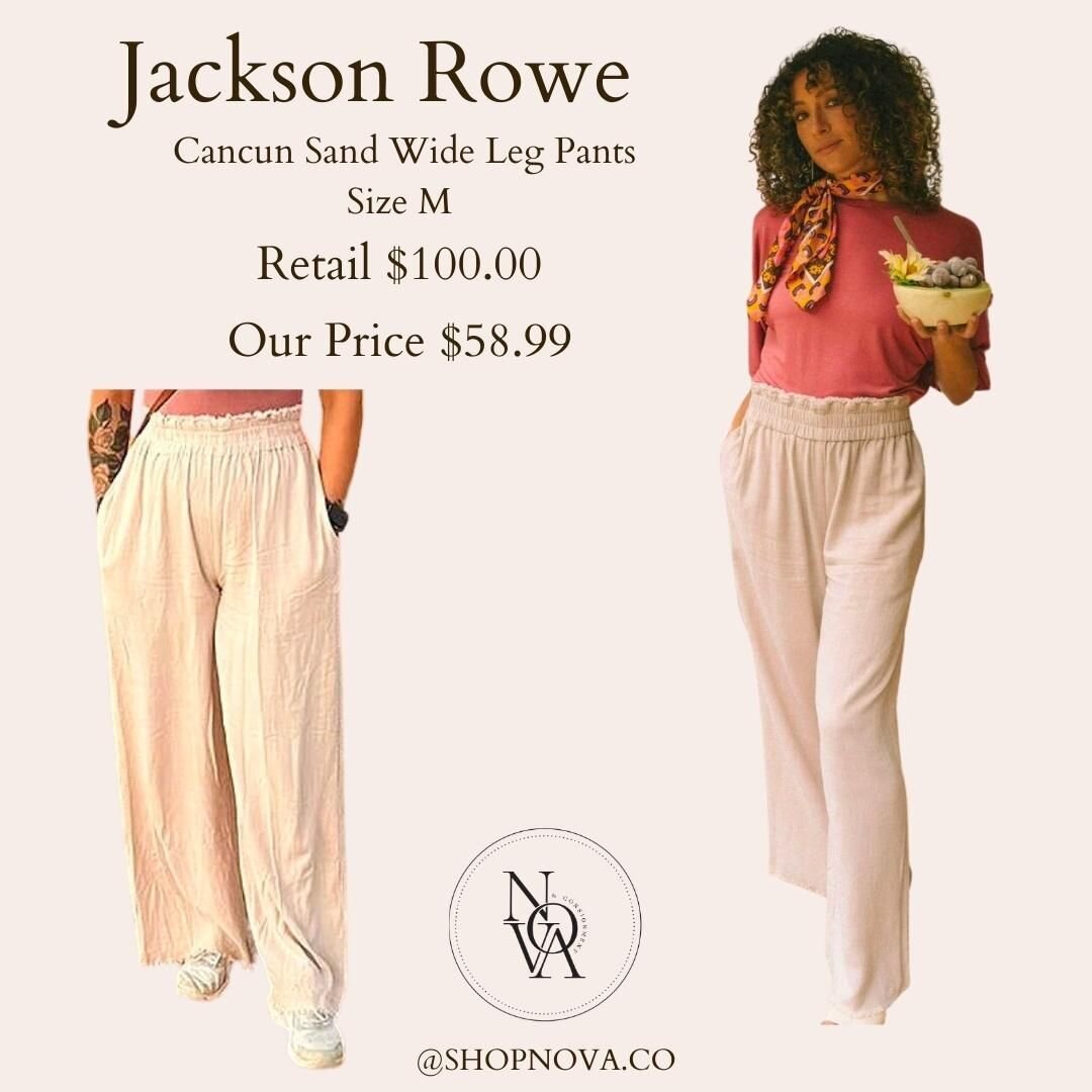 .
NO HOLDS
Jackson Rowe 
Cancun Sand Wide Leg Pants
Size M

Retail $100.00
Our Price $58.99

Shop the Oneway Langley
20416 Fraser Highway

Tuesday - Friday 11 - 5
Saturday - 11 - 3
Sunday - CLOSED
Monday - CLOSED

#consignment #shopping #secondhand #