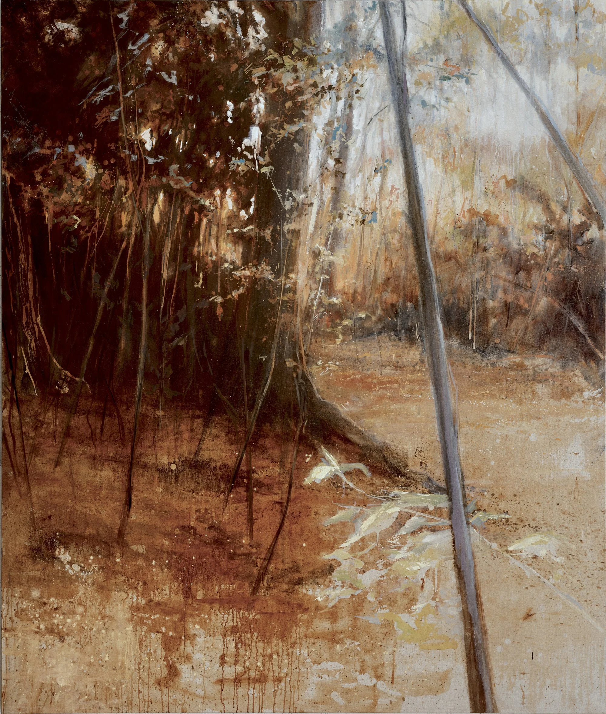 Unfurling I, olja på linne / oil on linen, 197.5 x 168 cm