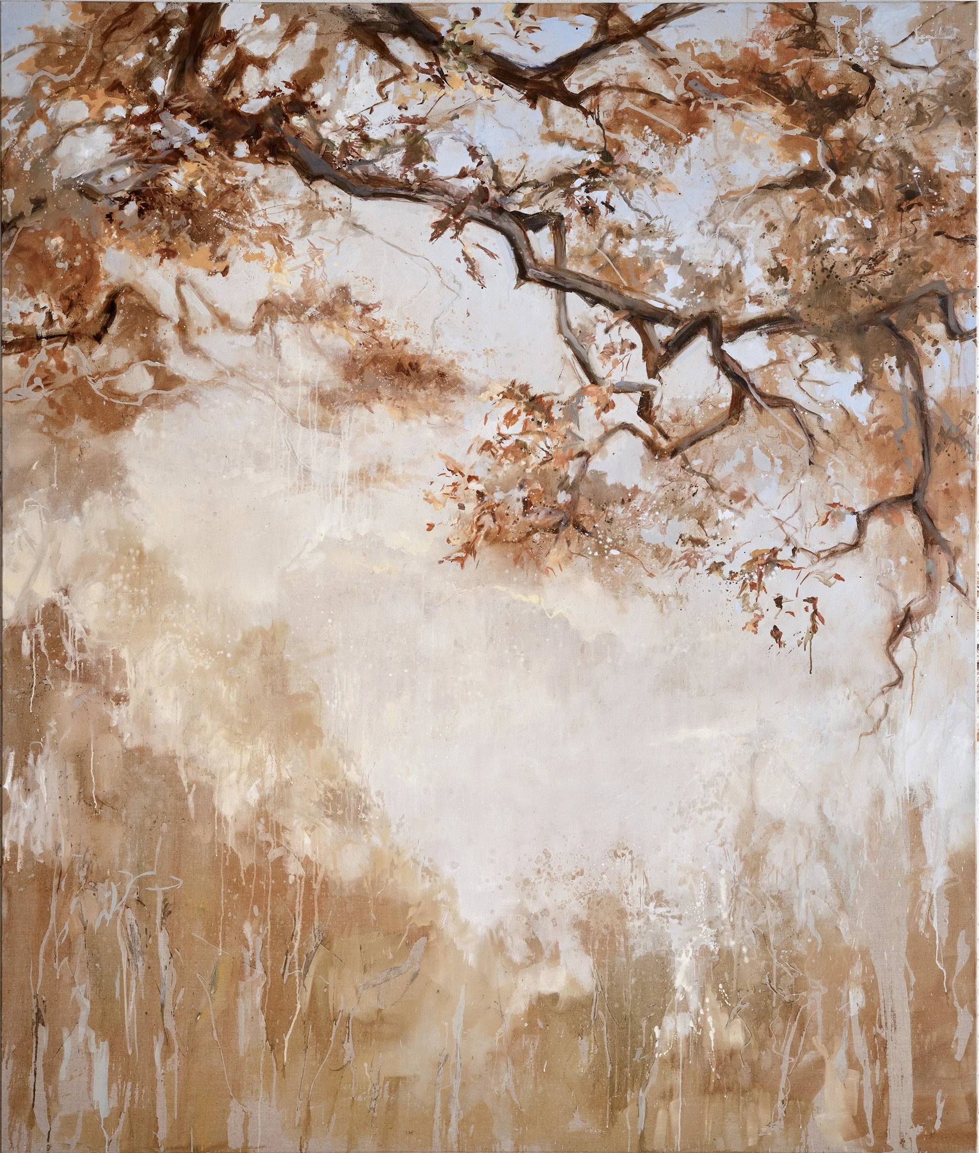 Unfurling IV, olja på linne / oil on linen, 197.5 x 168 cm