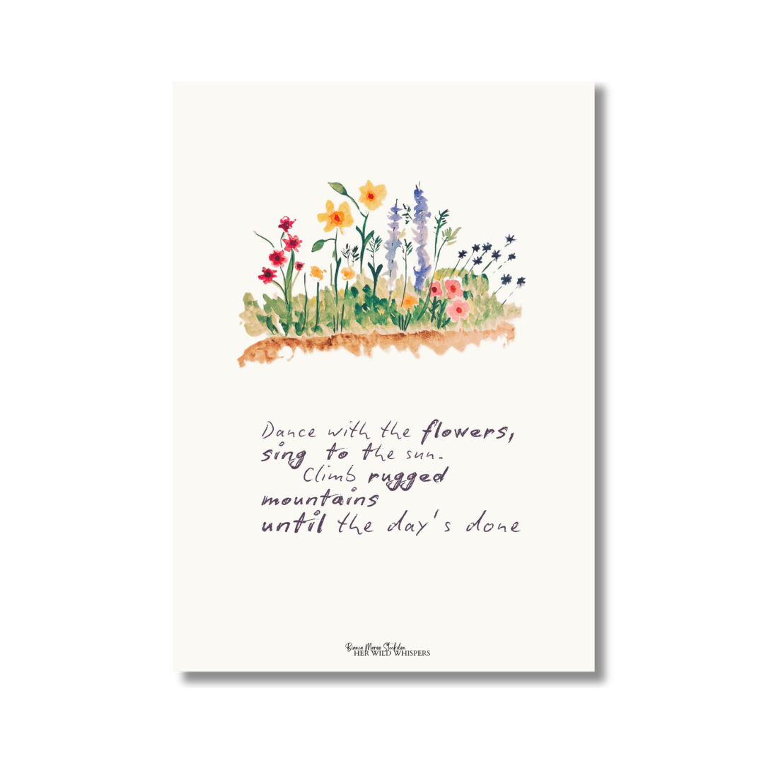 "Dance with the Flowers" Art Print