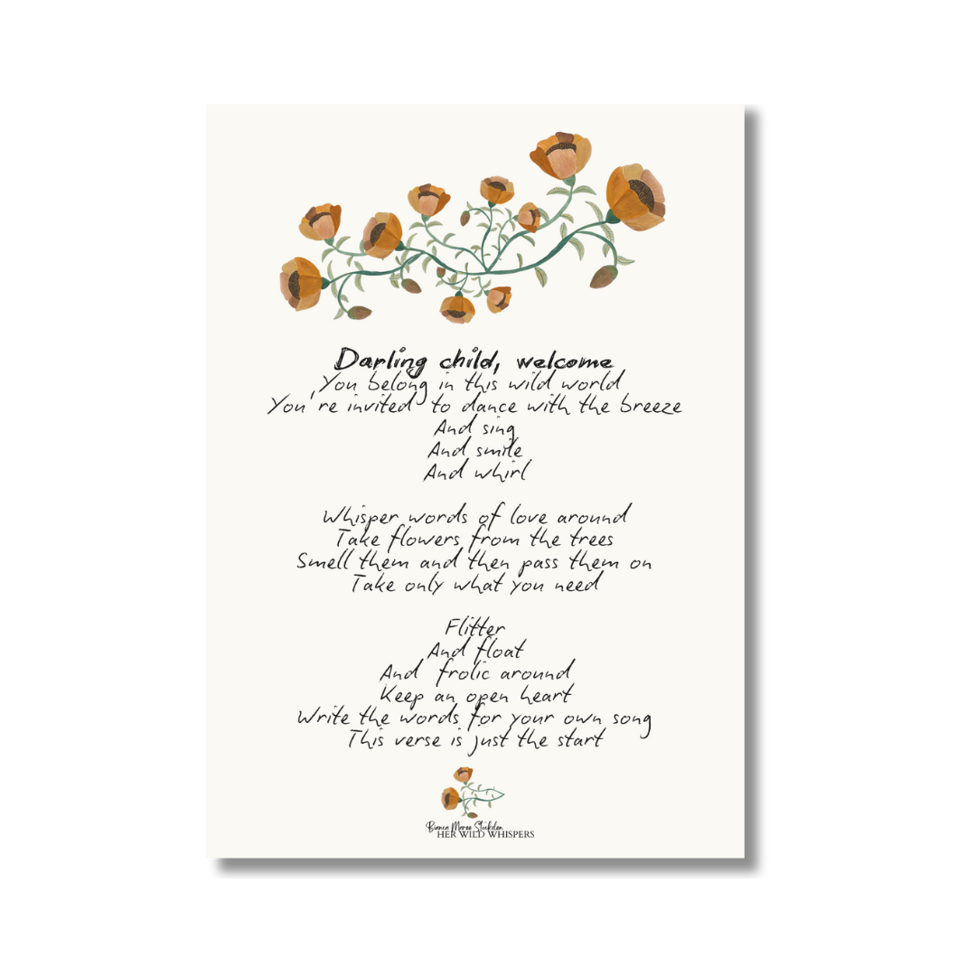 “Darling Child, Welcome"  Art Print