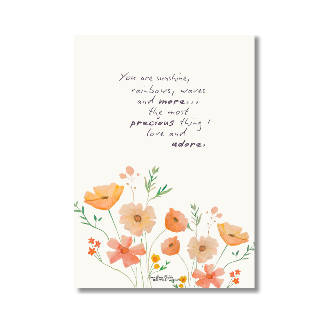 "You Are Sunshine"  Art Print