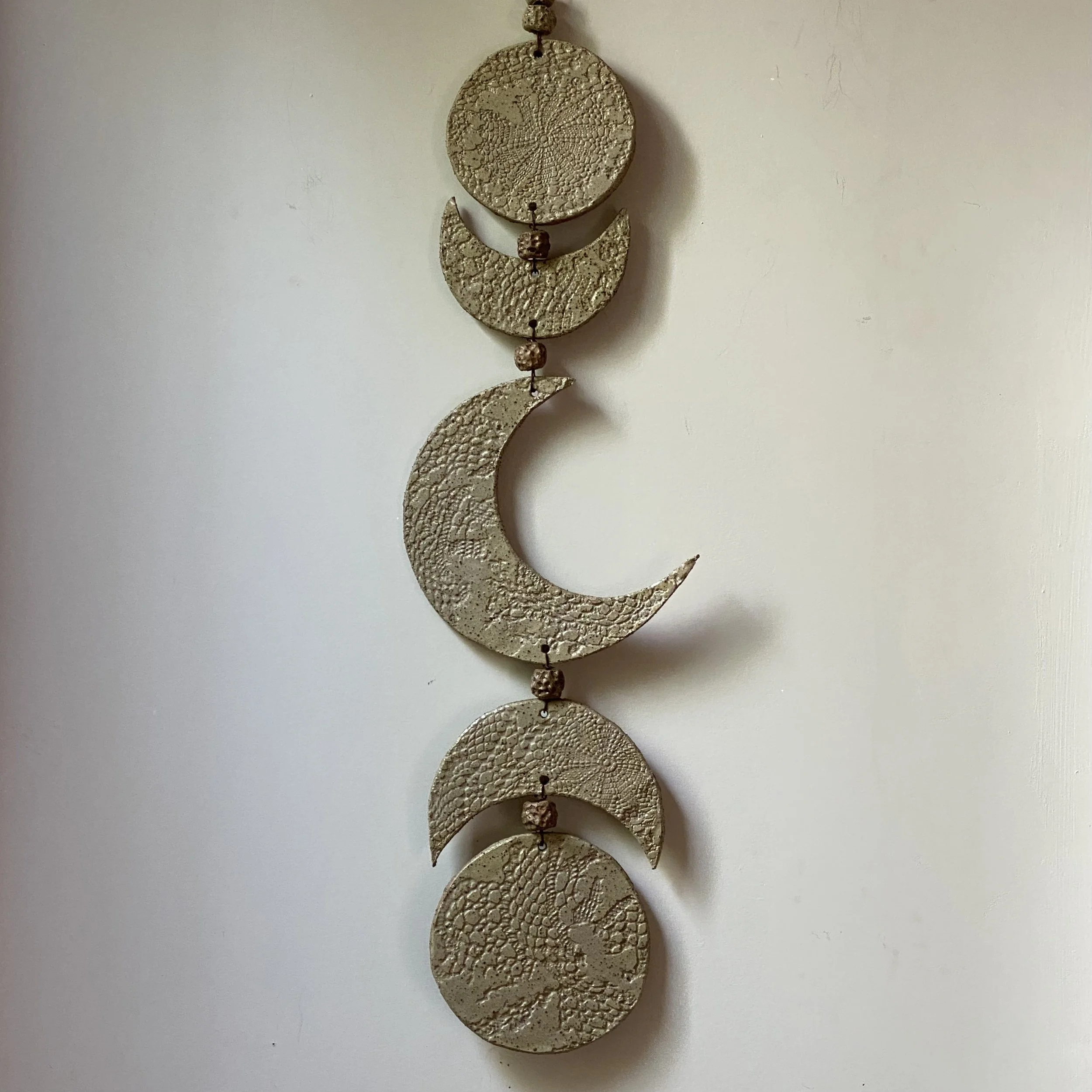 Unearthed Moon Phase Ceramic Wallhanging - Four