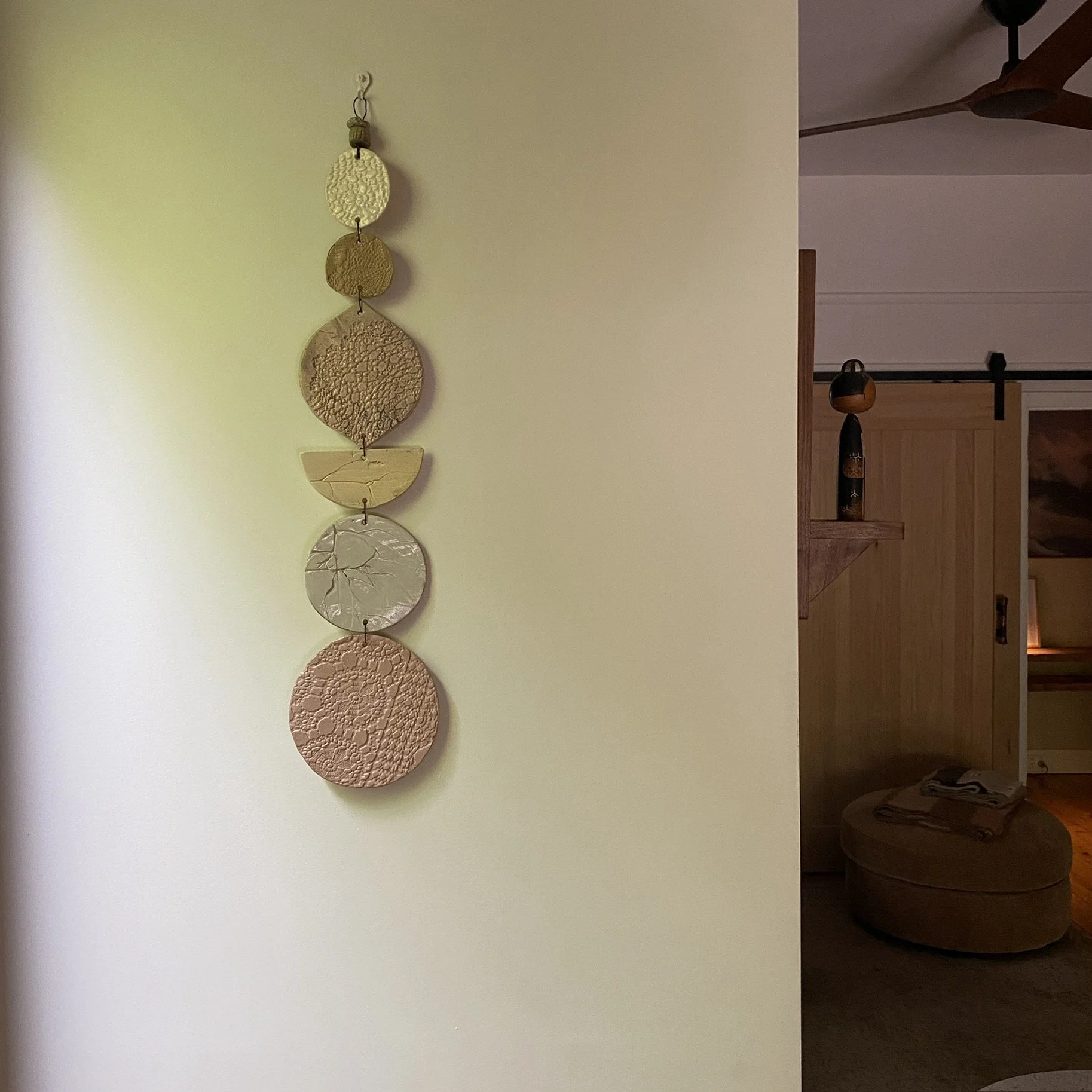 Unearthed Large Flora Wall Hanging - Blush and Natural palette