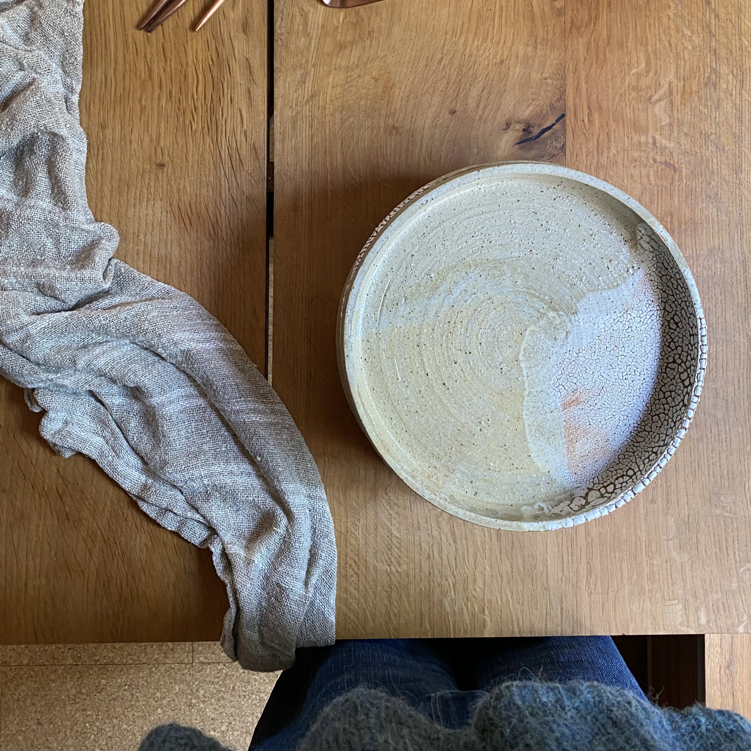 Unearthed handmade rustic ceramic dinner plates