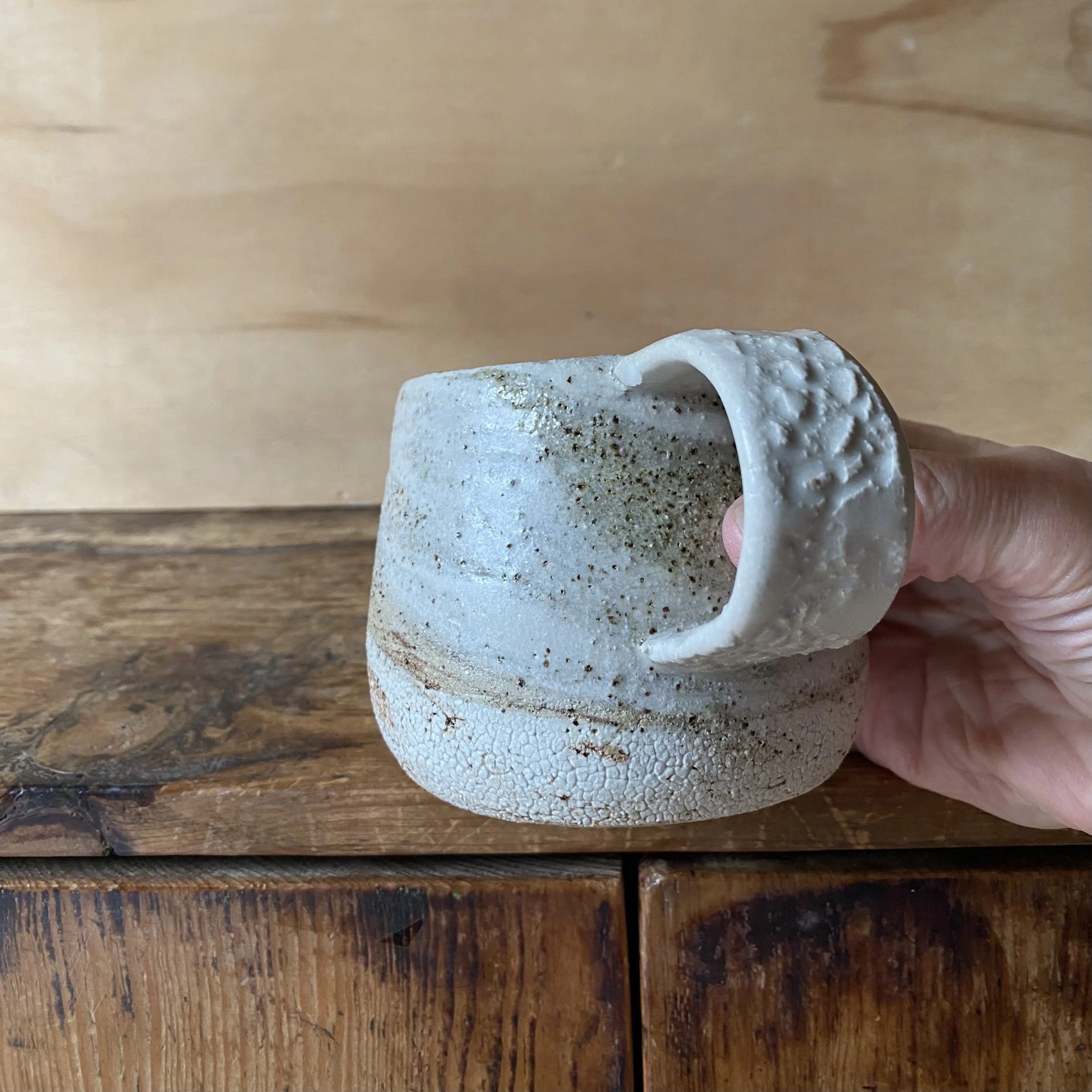 Handmade ceramic pottery mug