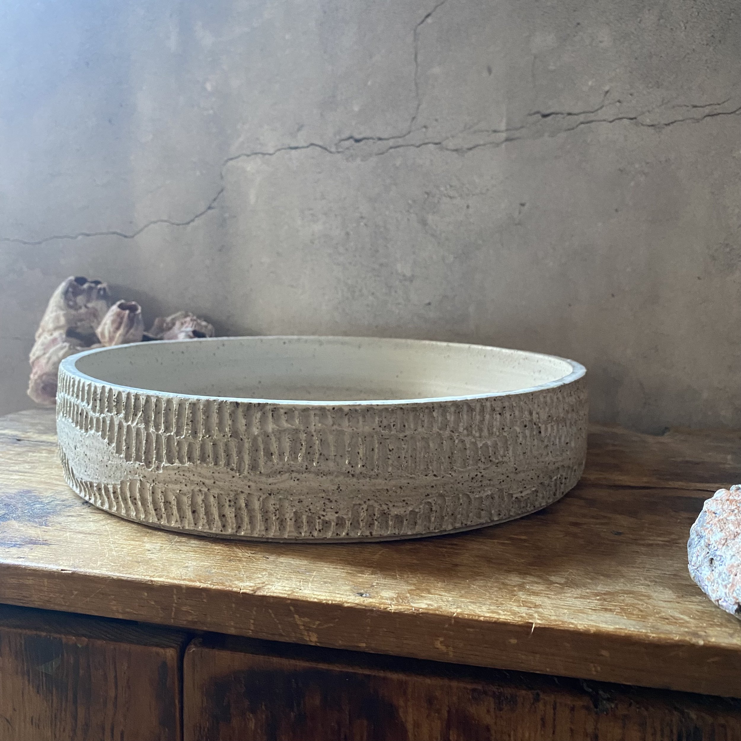 Unearthed Dune handmade pottery display bowl