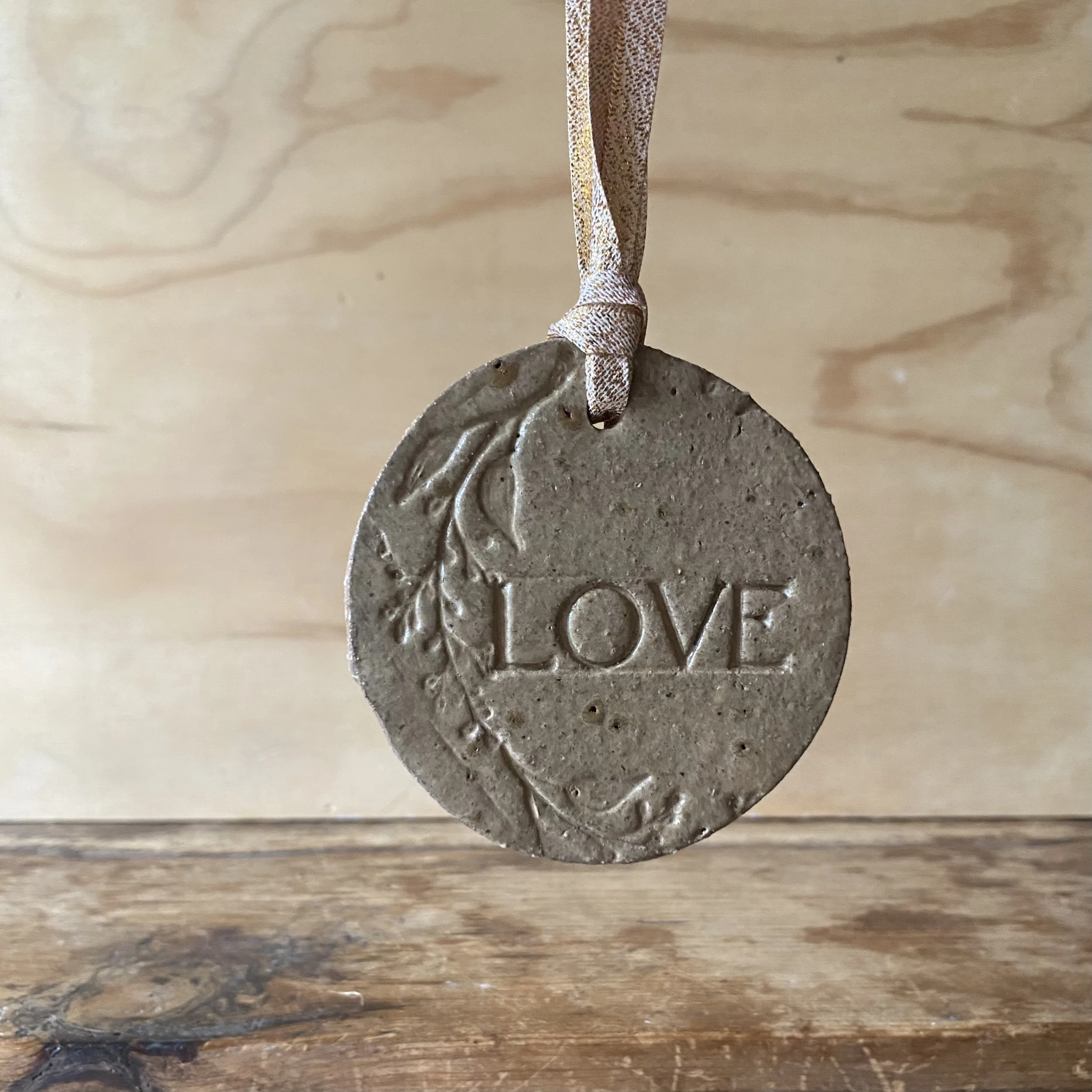 handmade ceramic Unearthed Christmas medallions