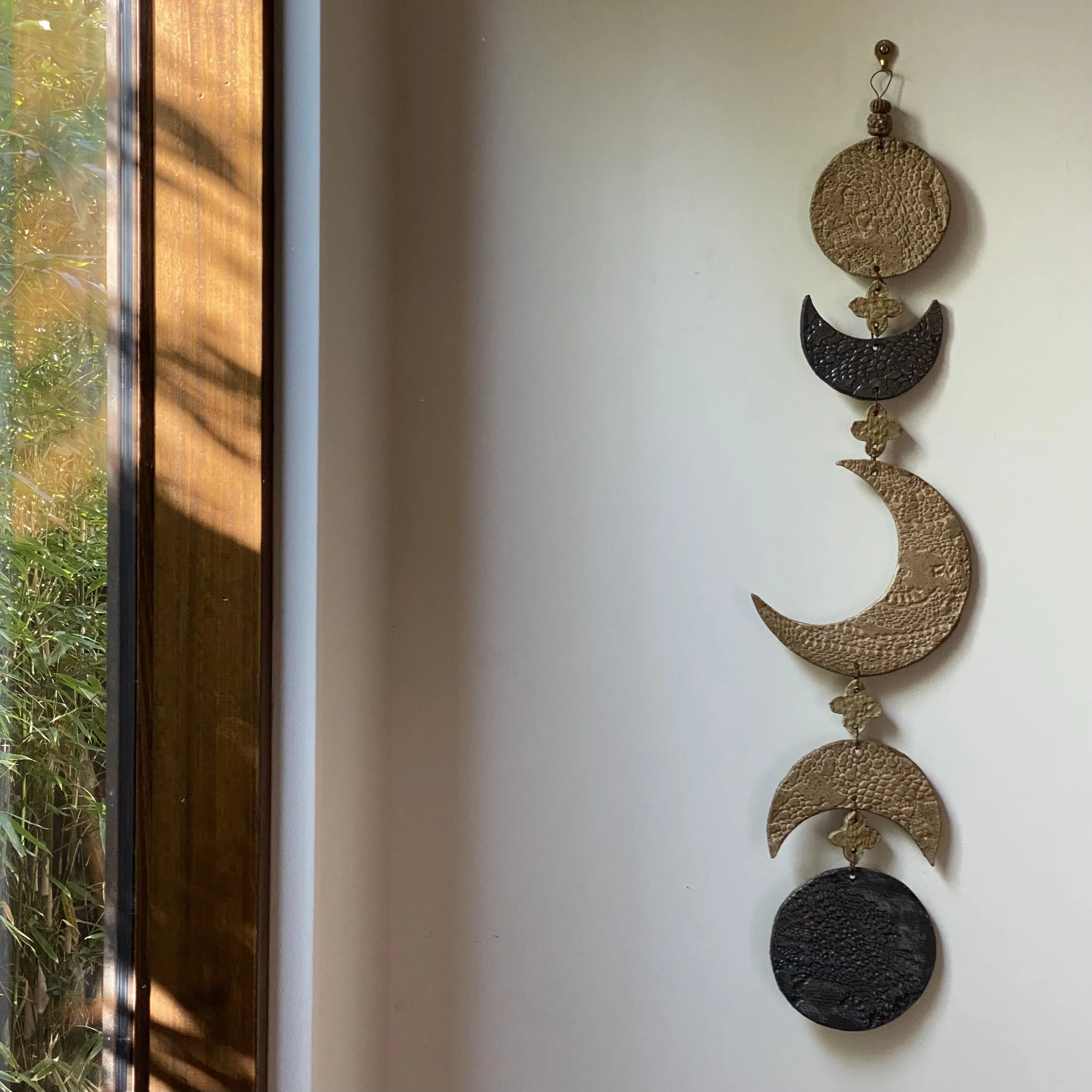 Unearthed Moon Phase Ceramic Wallhanging  - Six