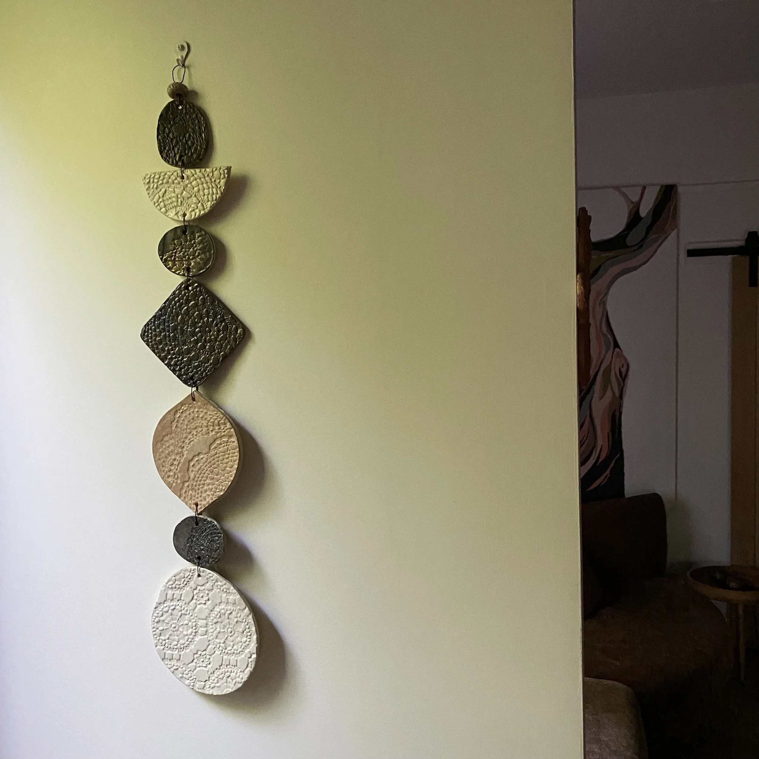 Unearthed Large Flora Wall Hanging - Earthy Bronze Glaze