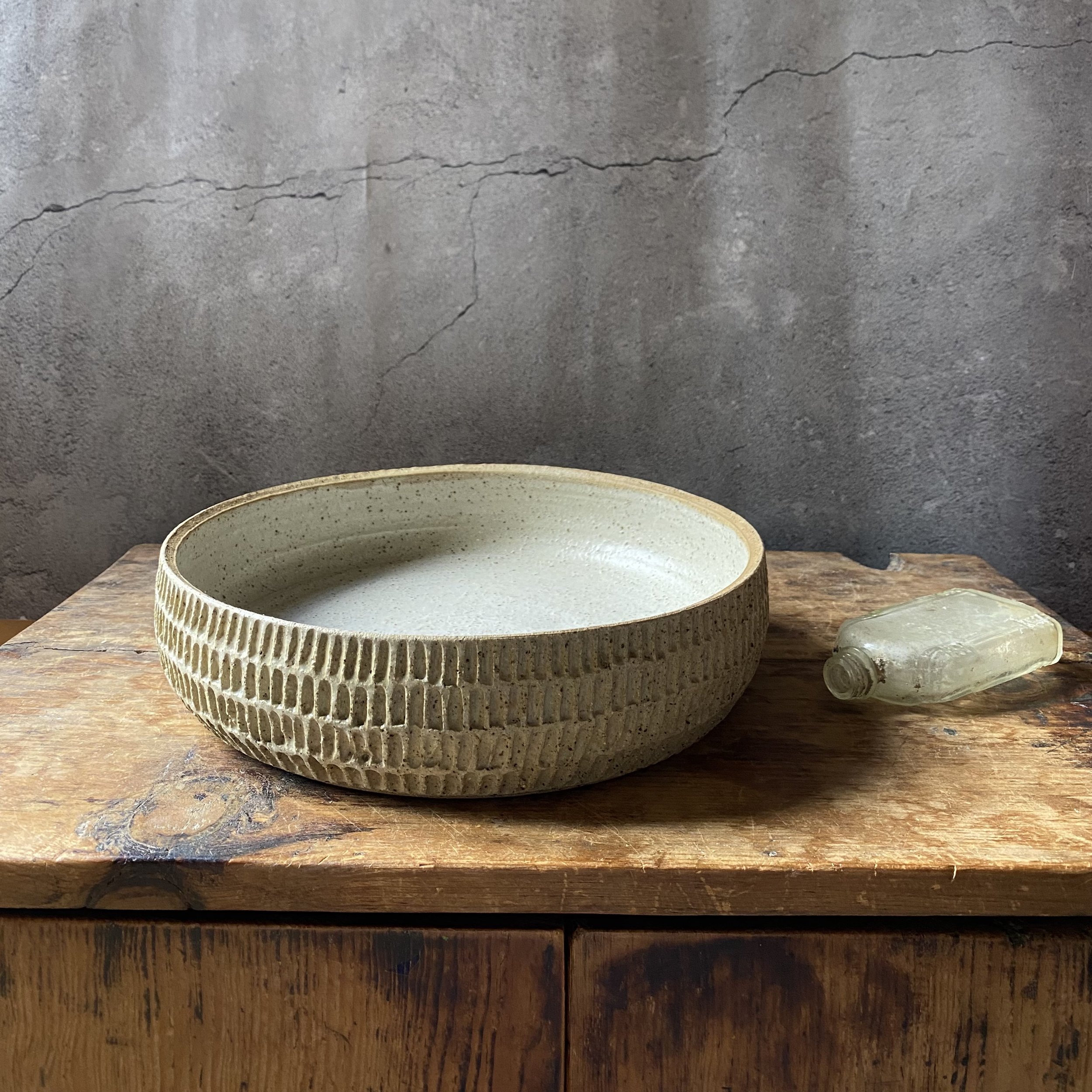 Unearthed handmade ceramic Etched Bowl